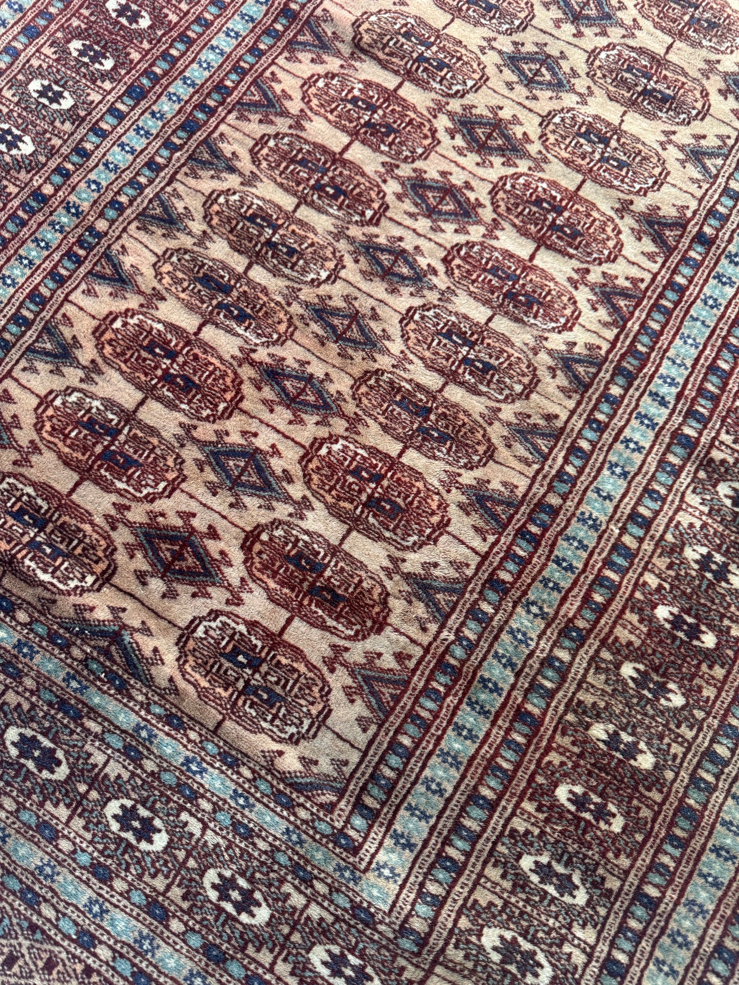 Beautiful Vintage Hand Knotted Tekke Rug
