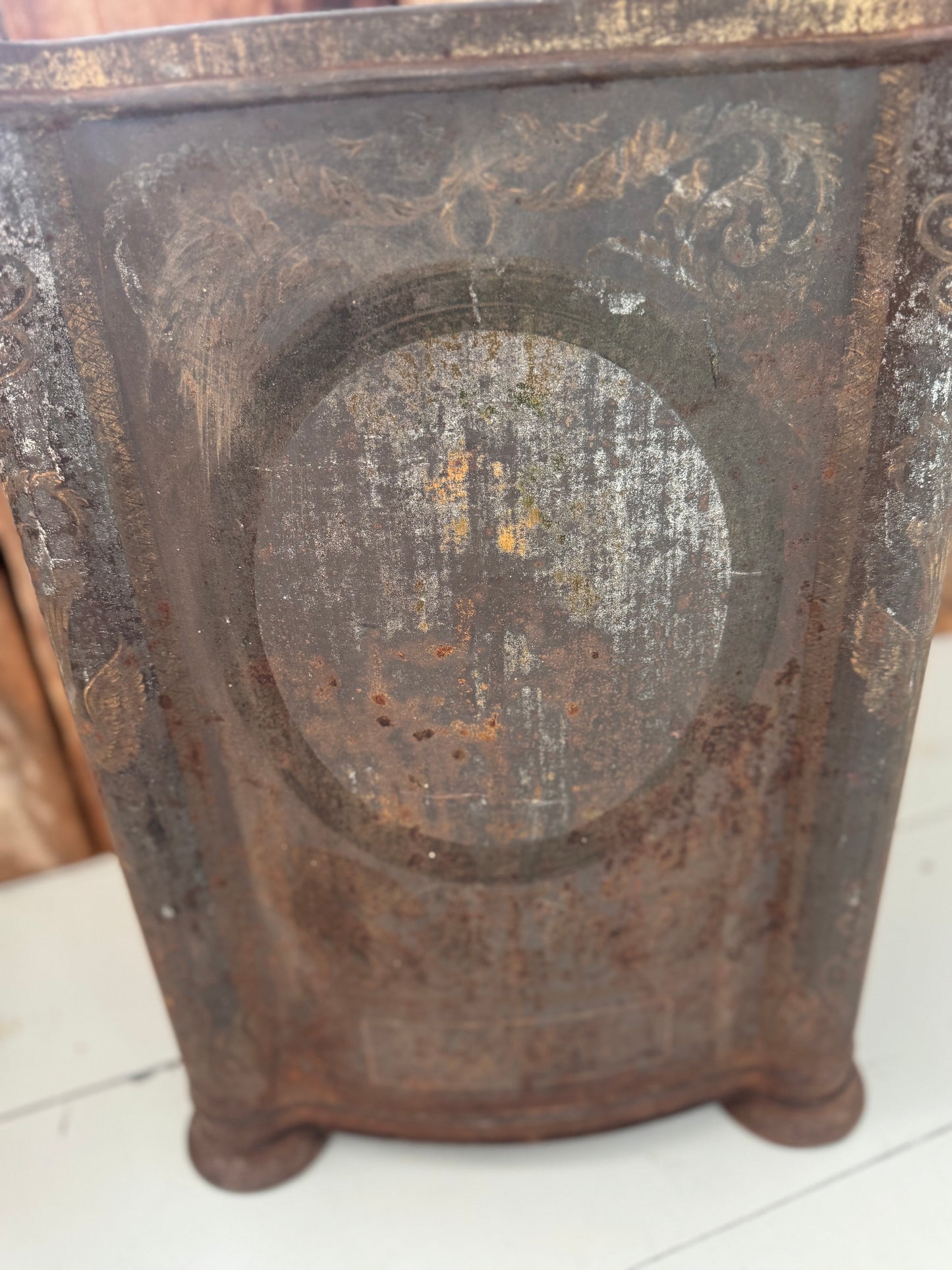 Antique Very Large Ornate Decorative Biscuit Tin