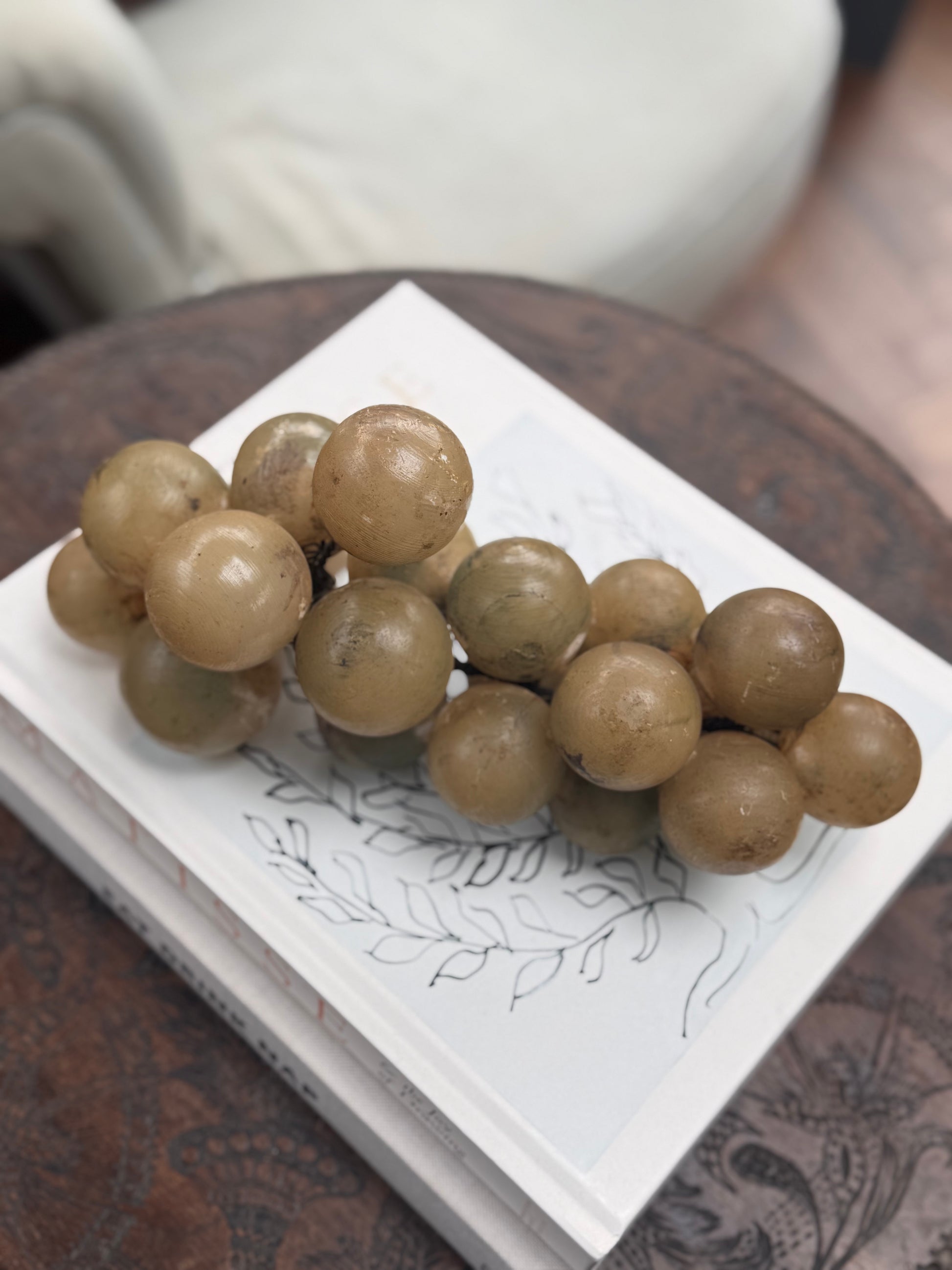 Vintage Large Italian Alabaster Grapes