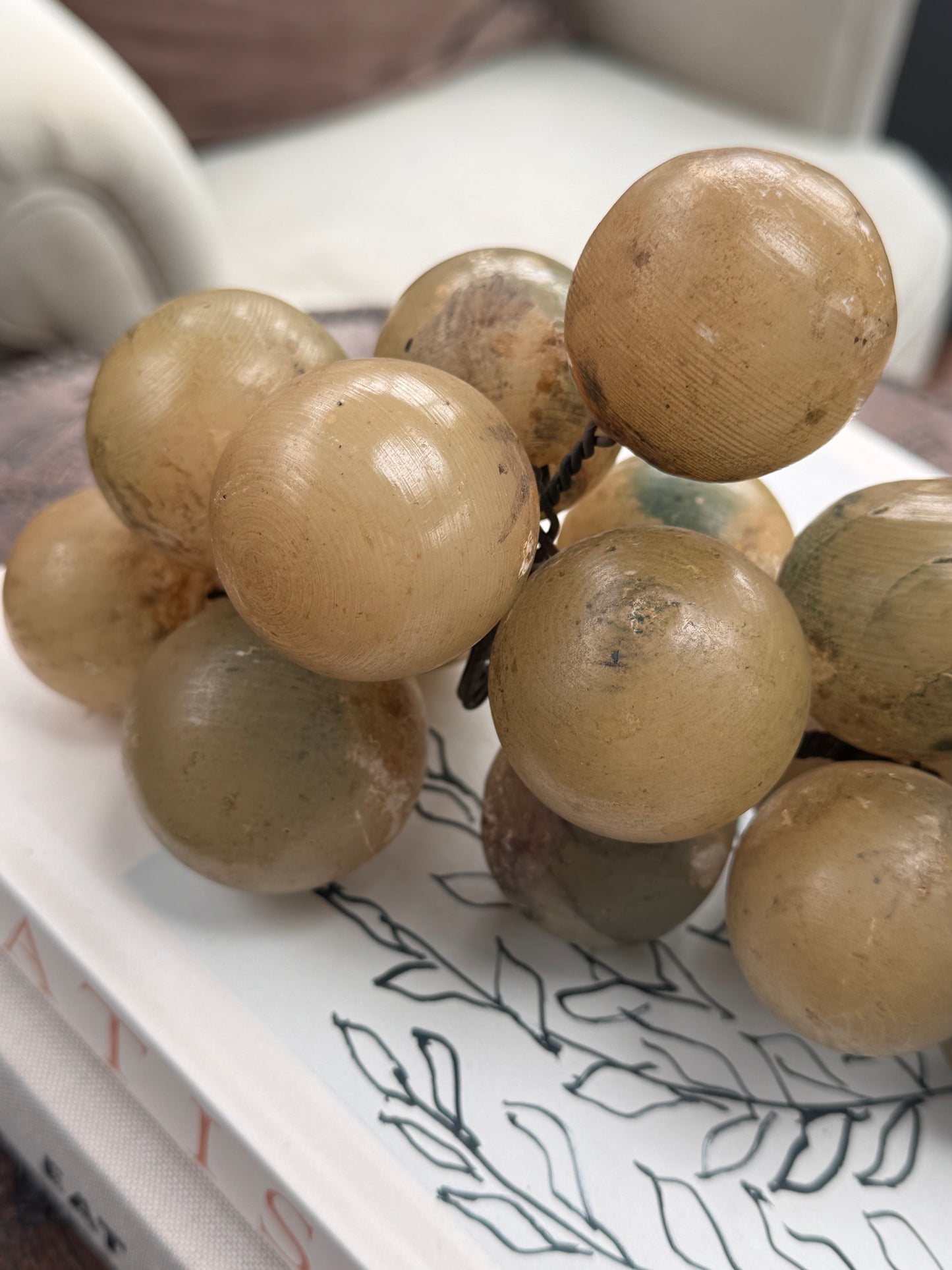 Vintage Large Italian Alabaster Grapes