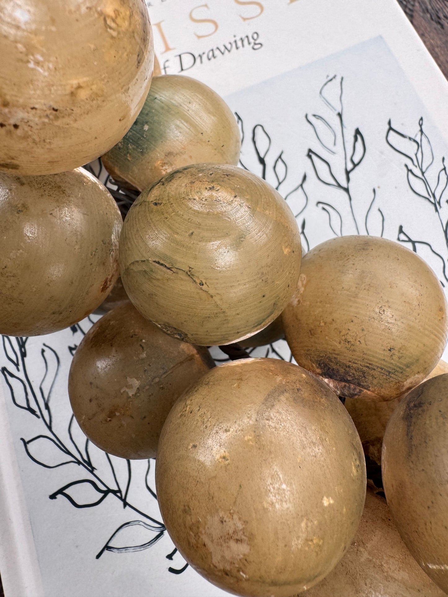 Vintage Large Italian Alabaster Grapes