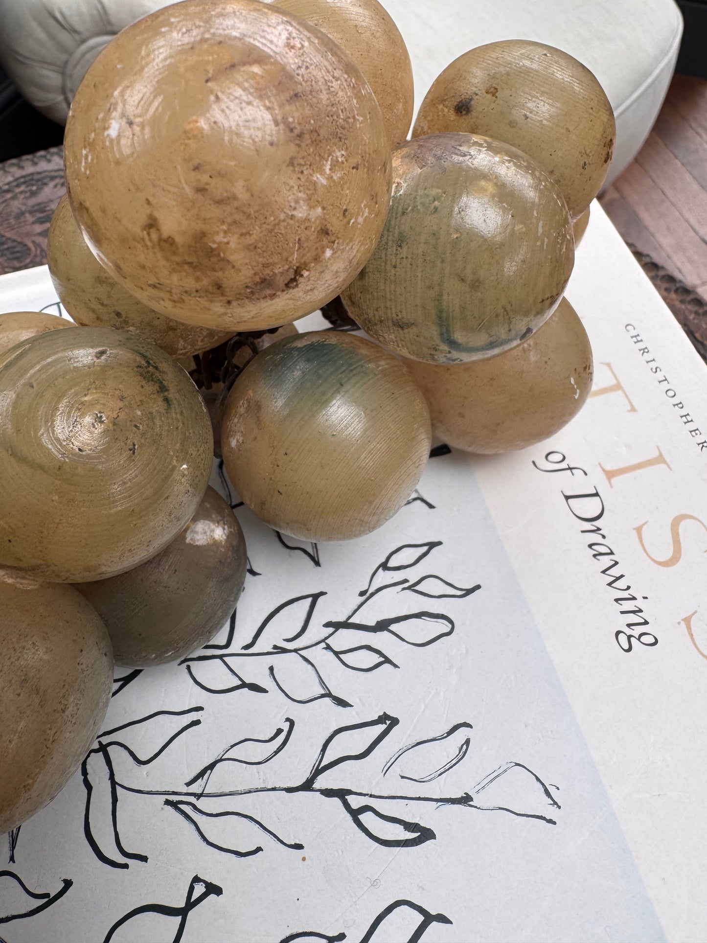 Vintage Large Italian Alabaster Grapes