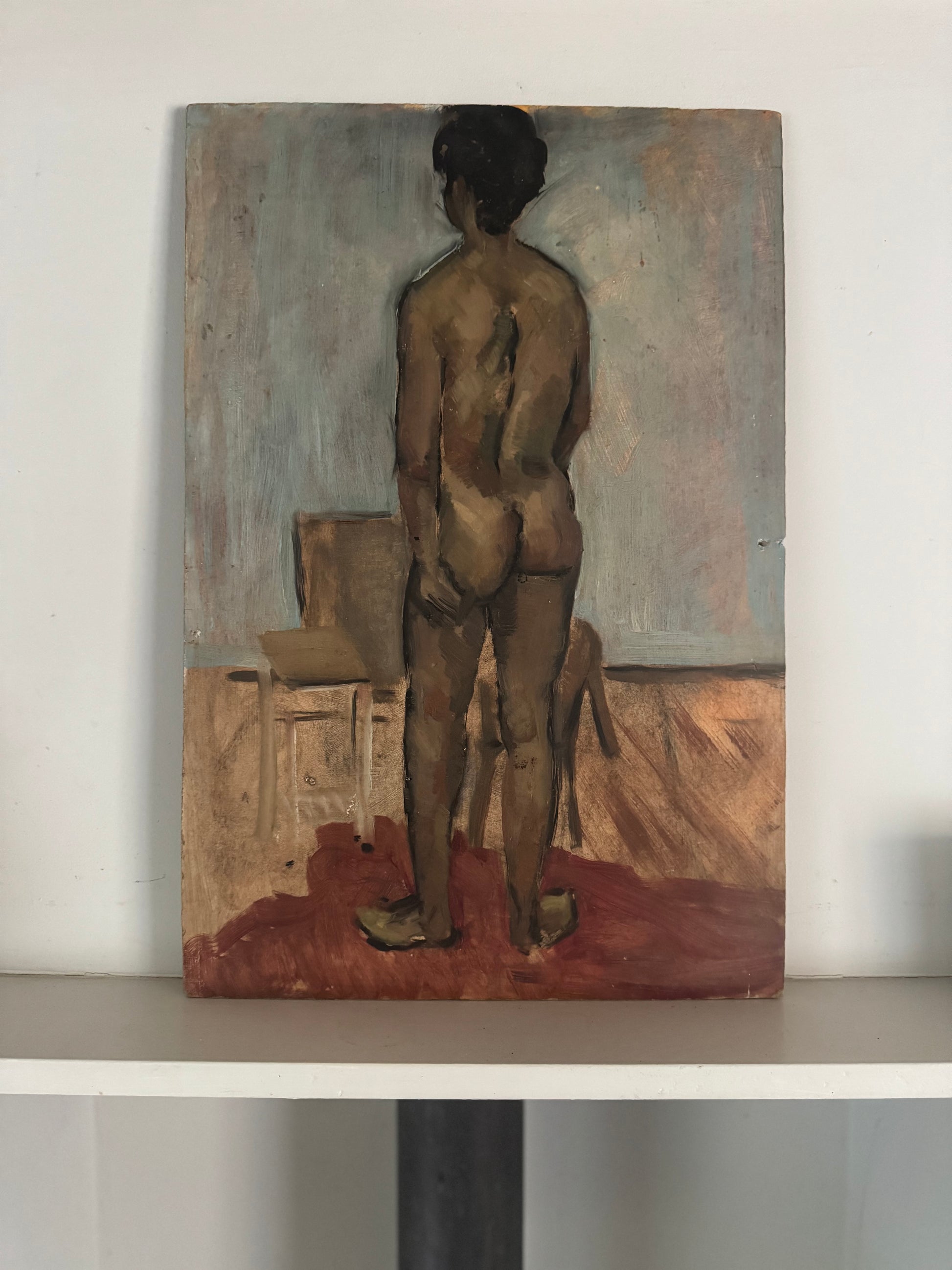 Mid Century Nude on Board