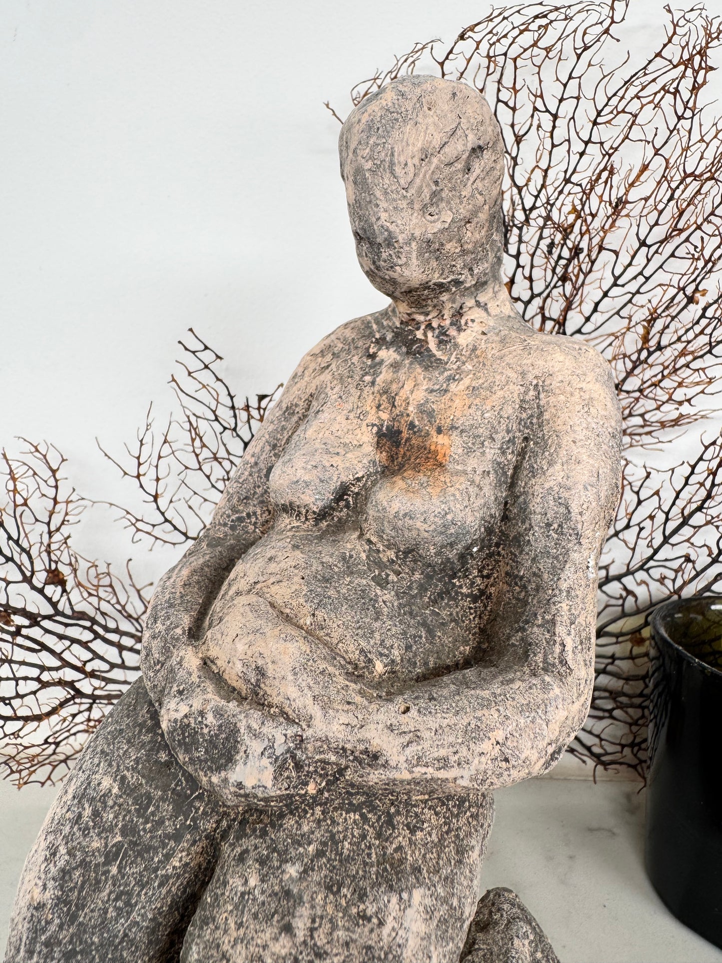 Vintage Plaster Sculpture Female Study