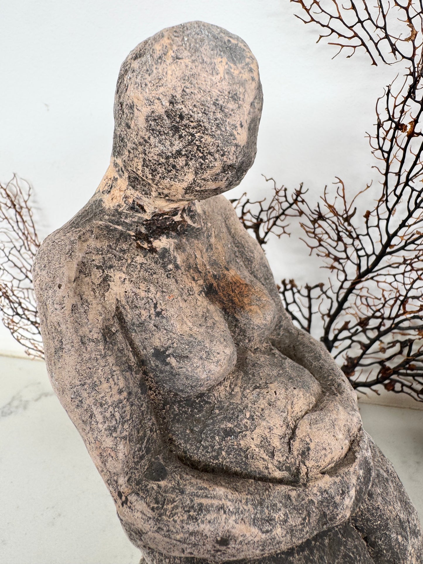 Vintage Plaster Sculpture Female Study
