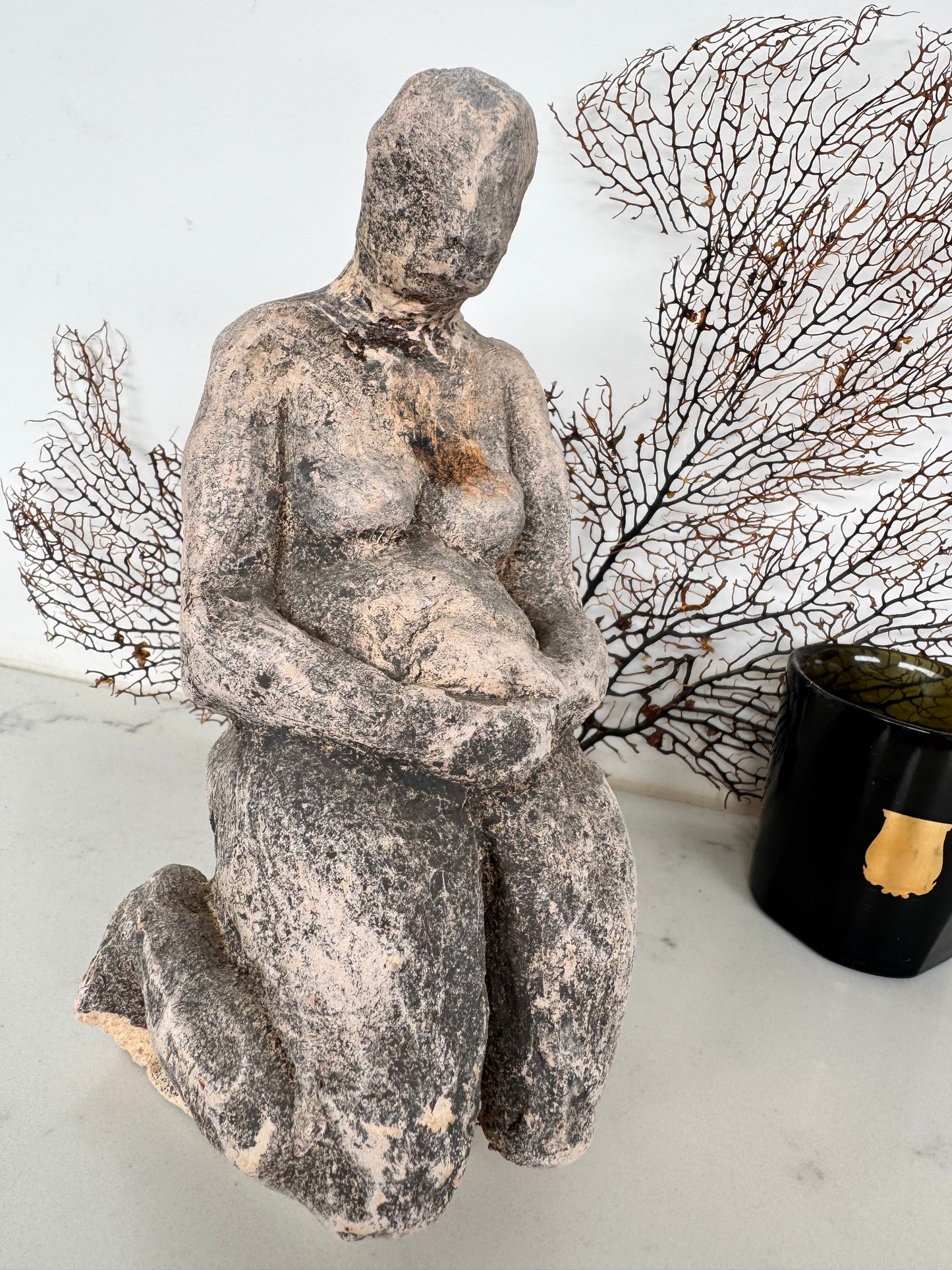 Vintage Plaster Sculpture Female Study