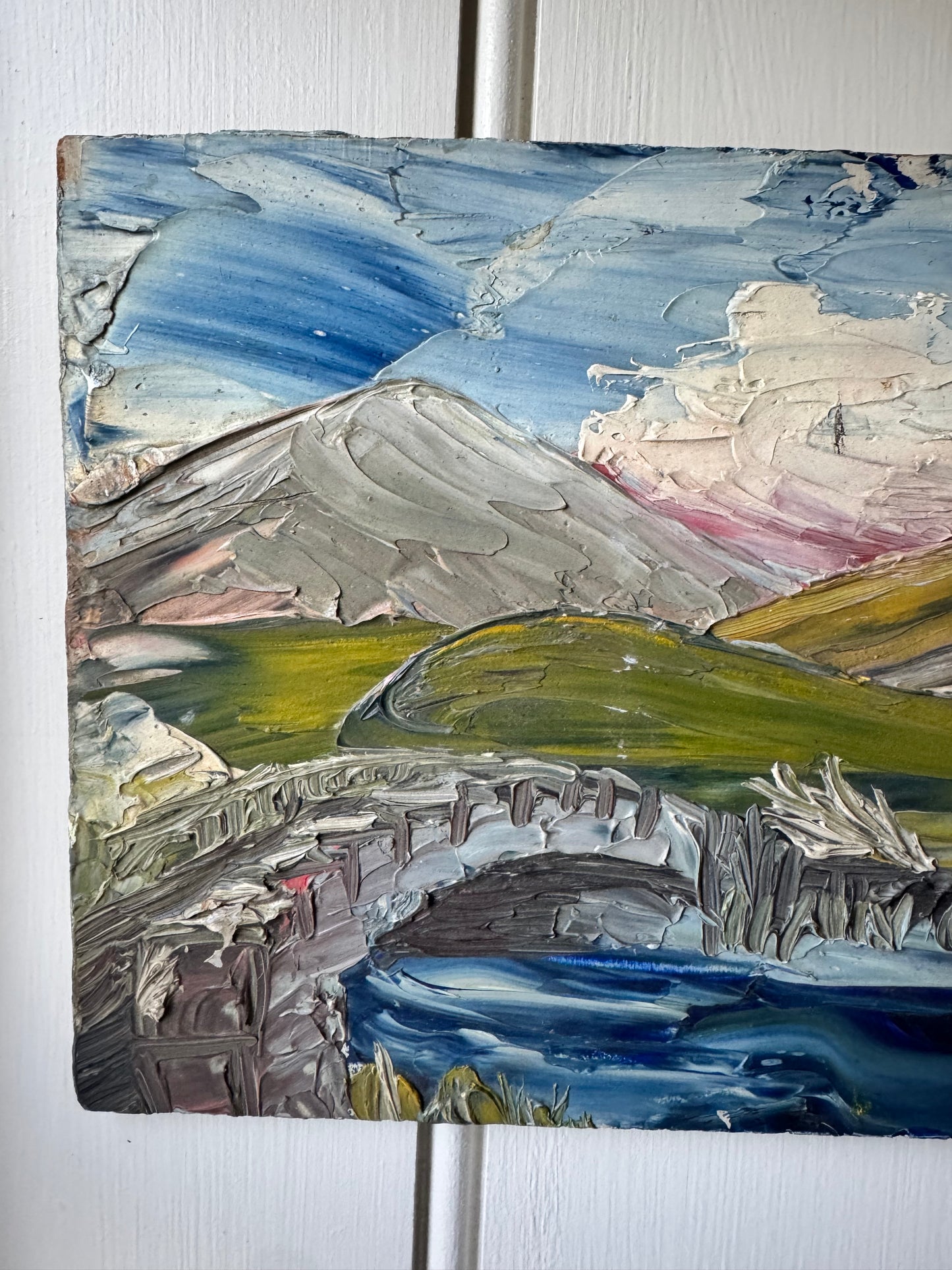 Tiny Vintage Impasto Landscape On Board