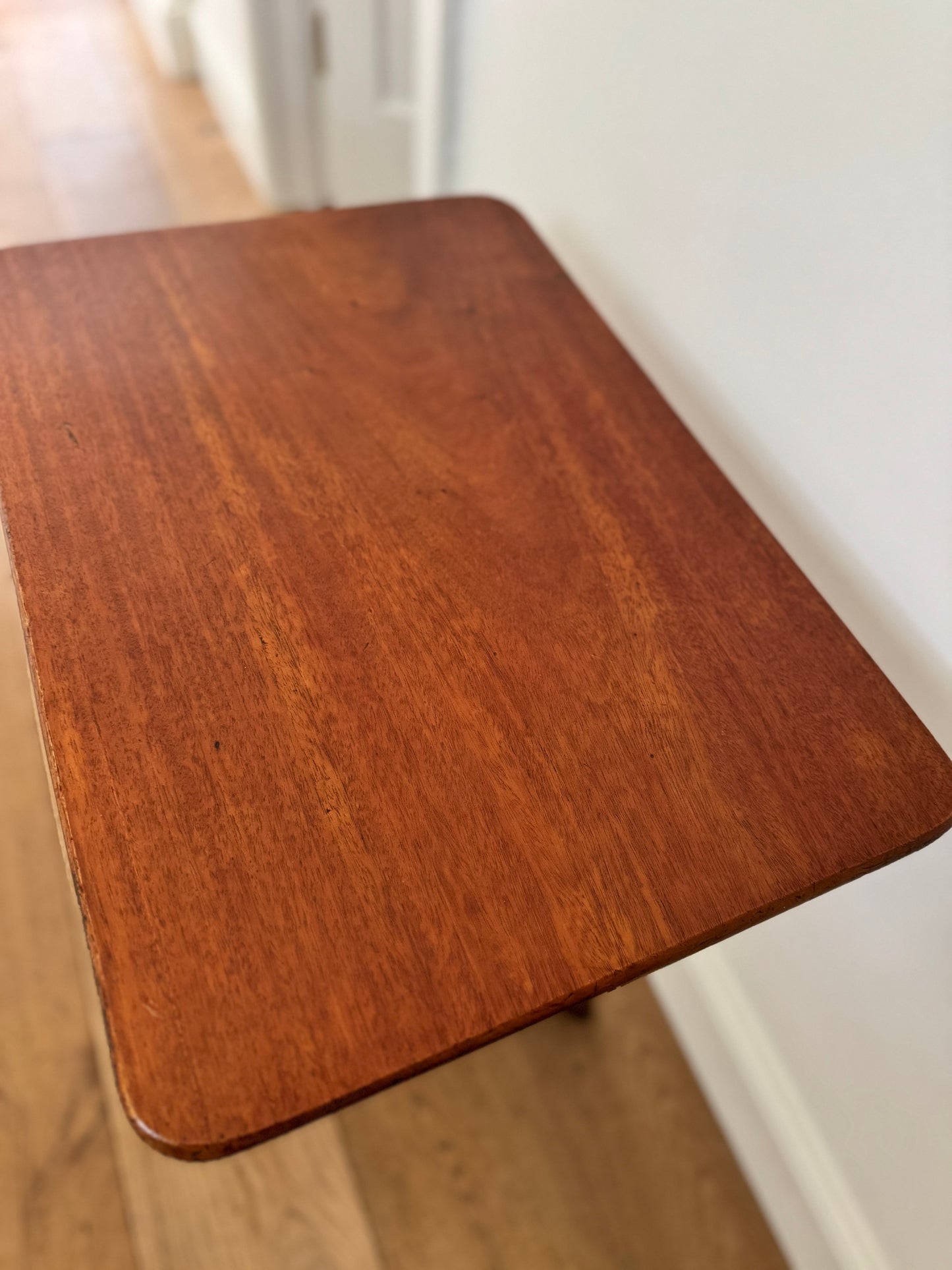 Antique Bobbin Tilt Top Mahogany Side Table