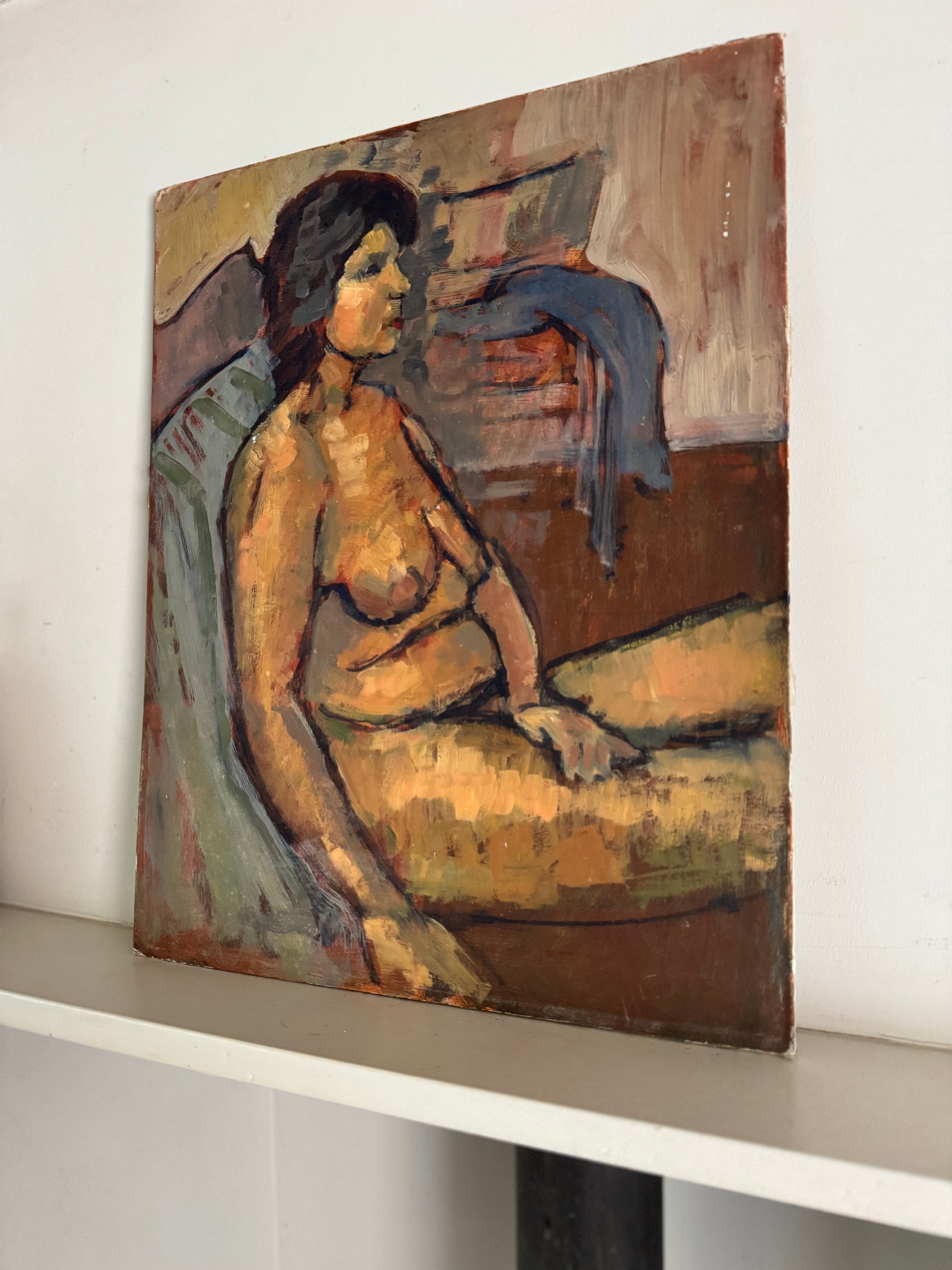 Mid Century Nude on Board