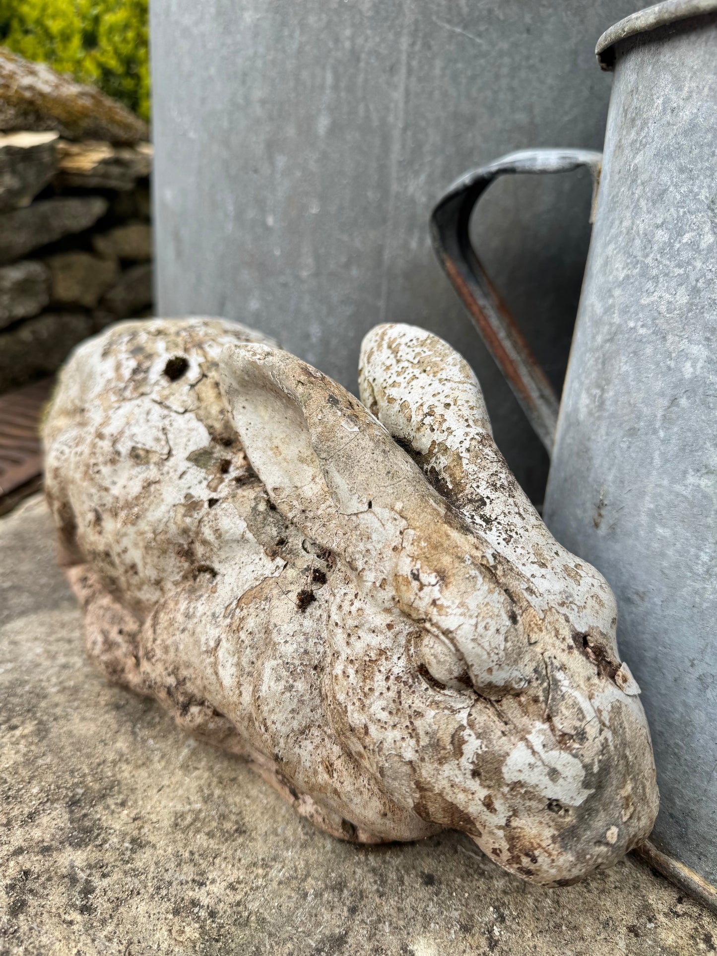 Vintage Weathered Rabbit Sculpture