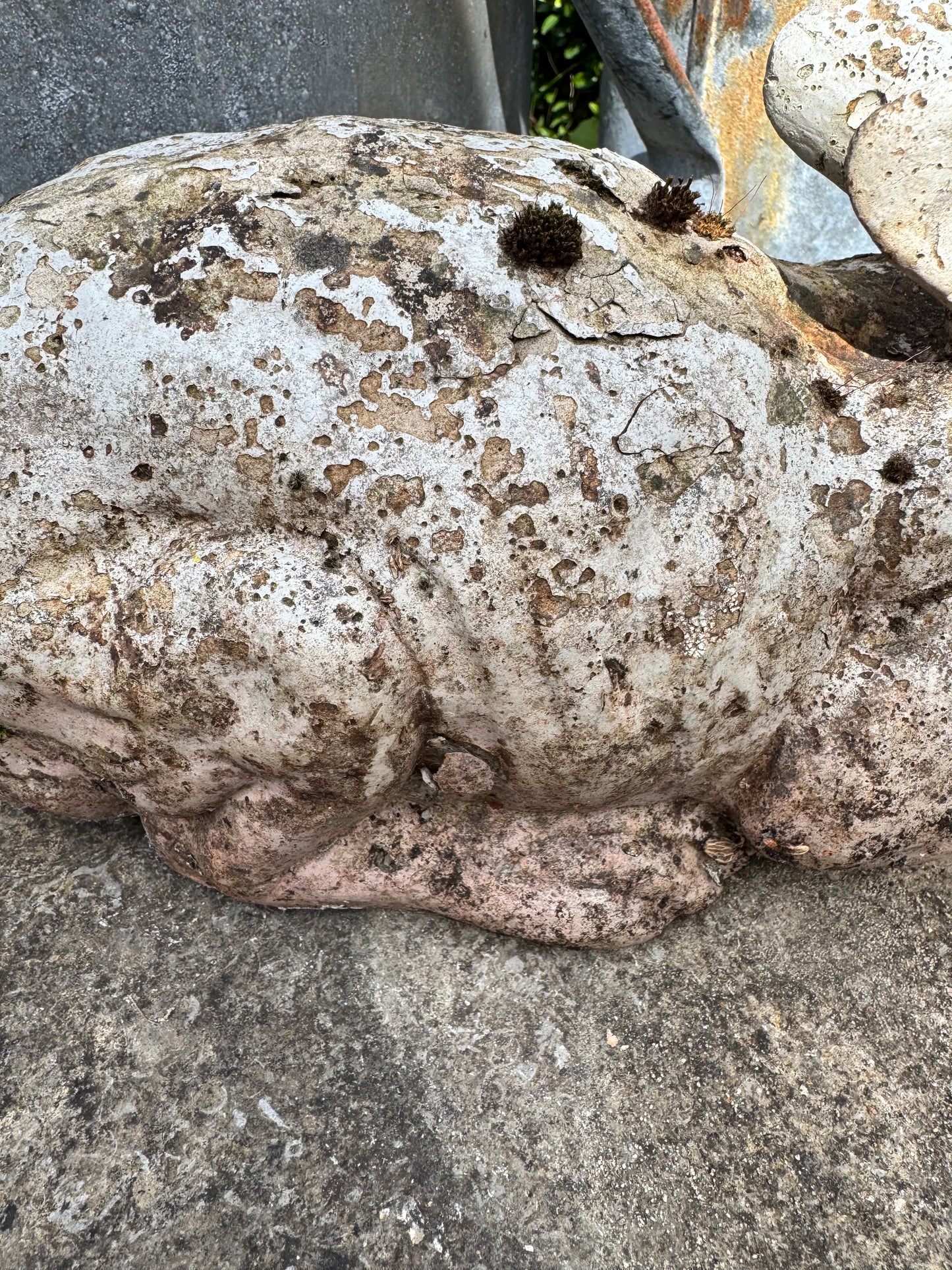 Vintage Weathered Rabbit Sculpture