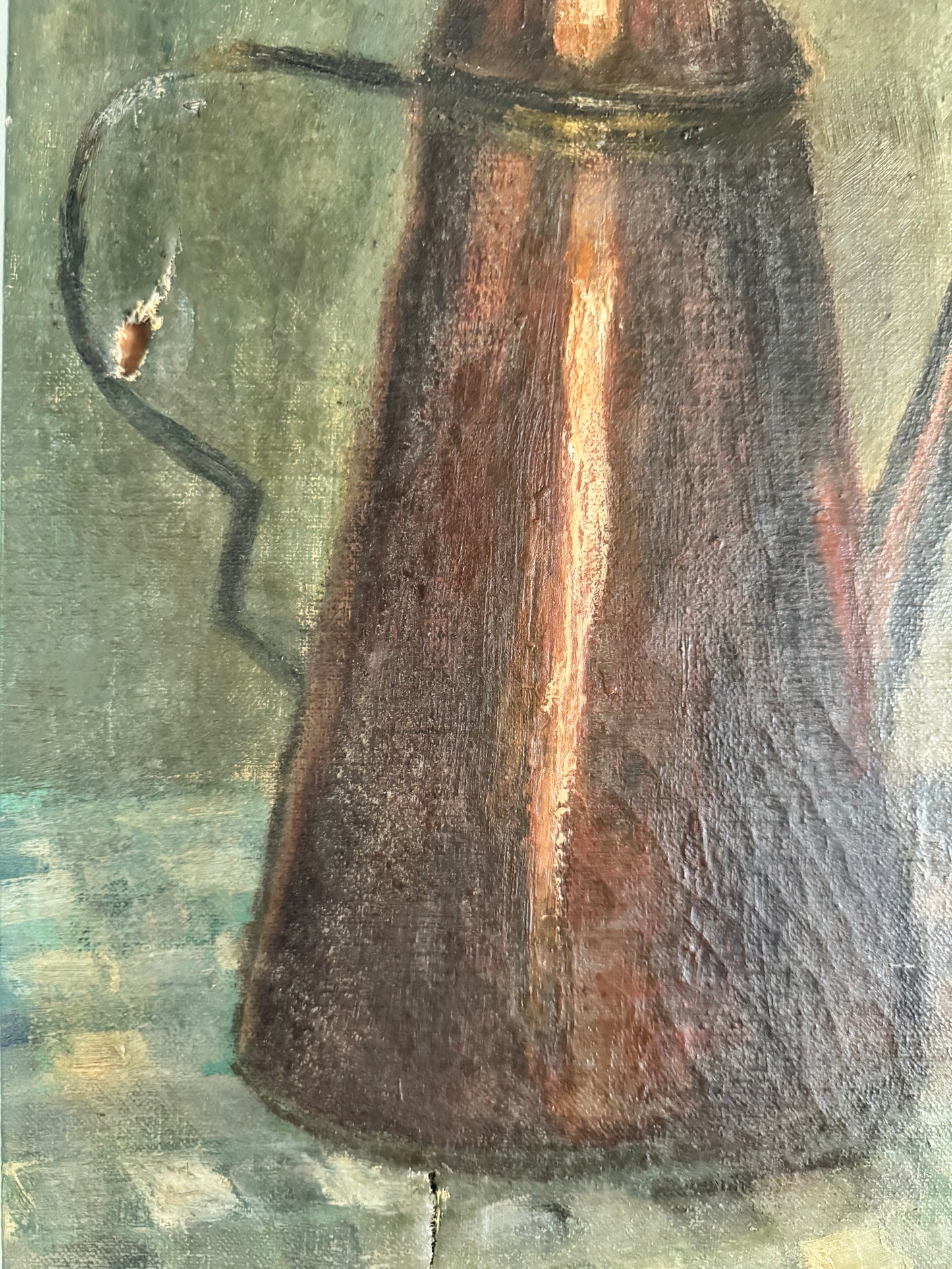Large Vintage Oil On Canvas French Still Life
