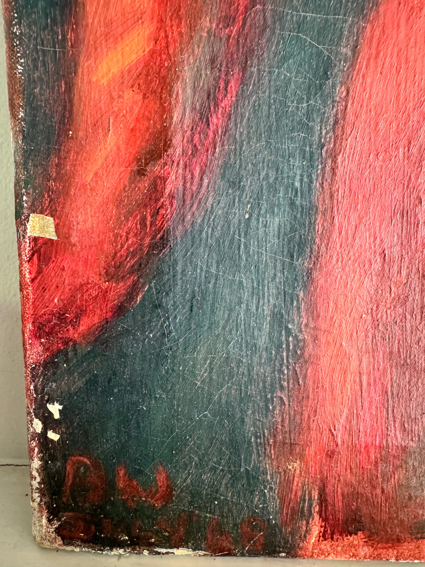 Mid Century British Nude Oil On Canvas