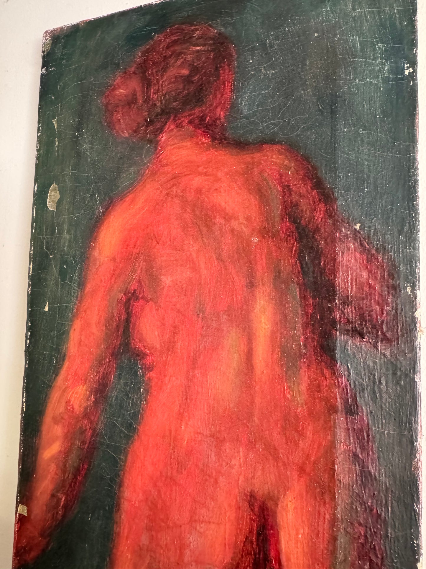 Mid Century British Nude Oil On Canvas