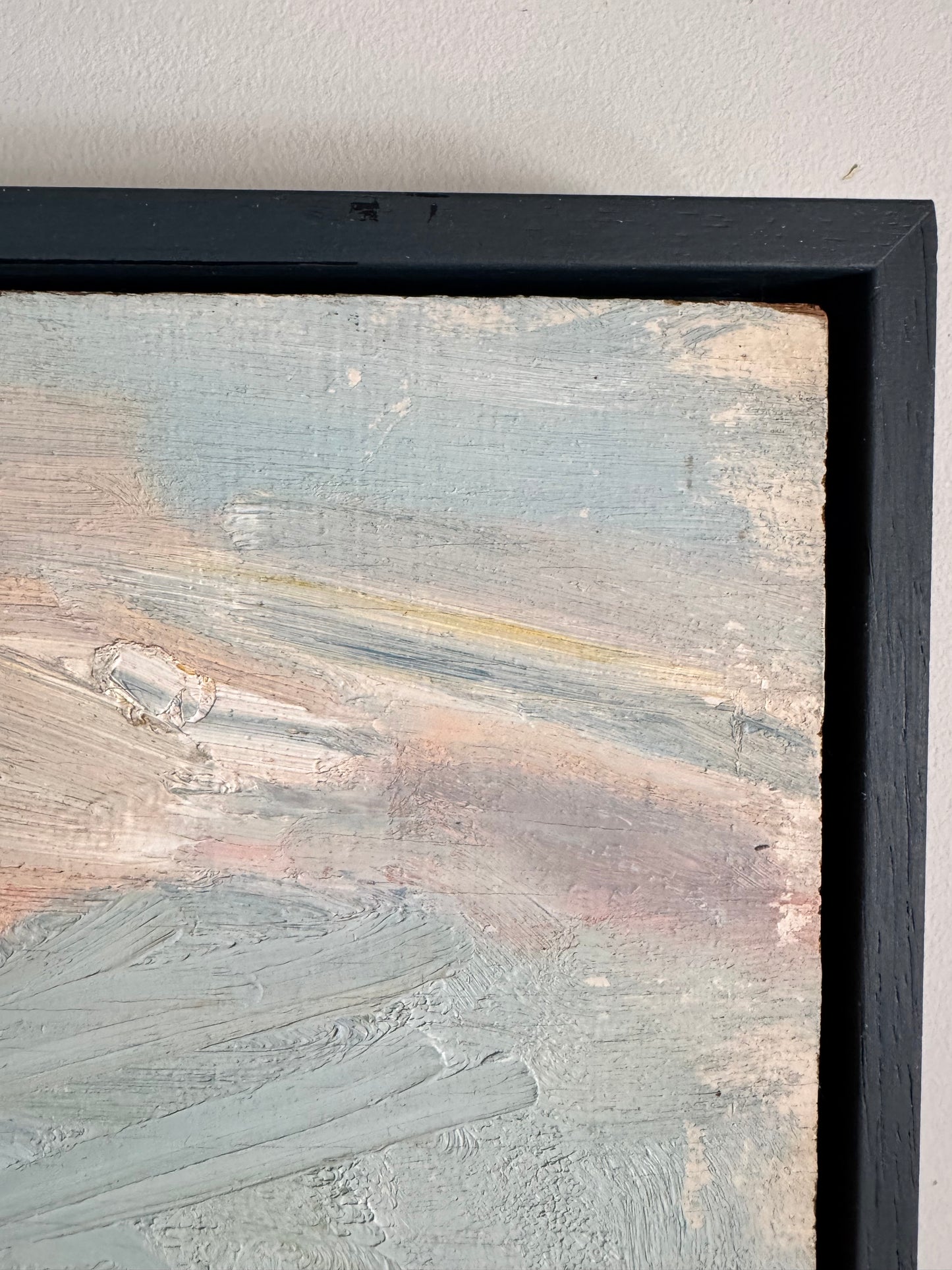 Mid Century View From Southwark Bridge Oil On Wooden Board