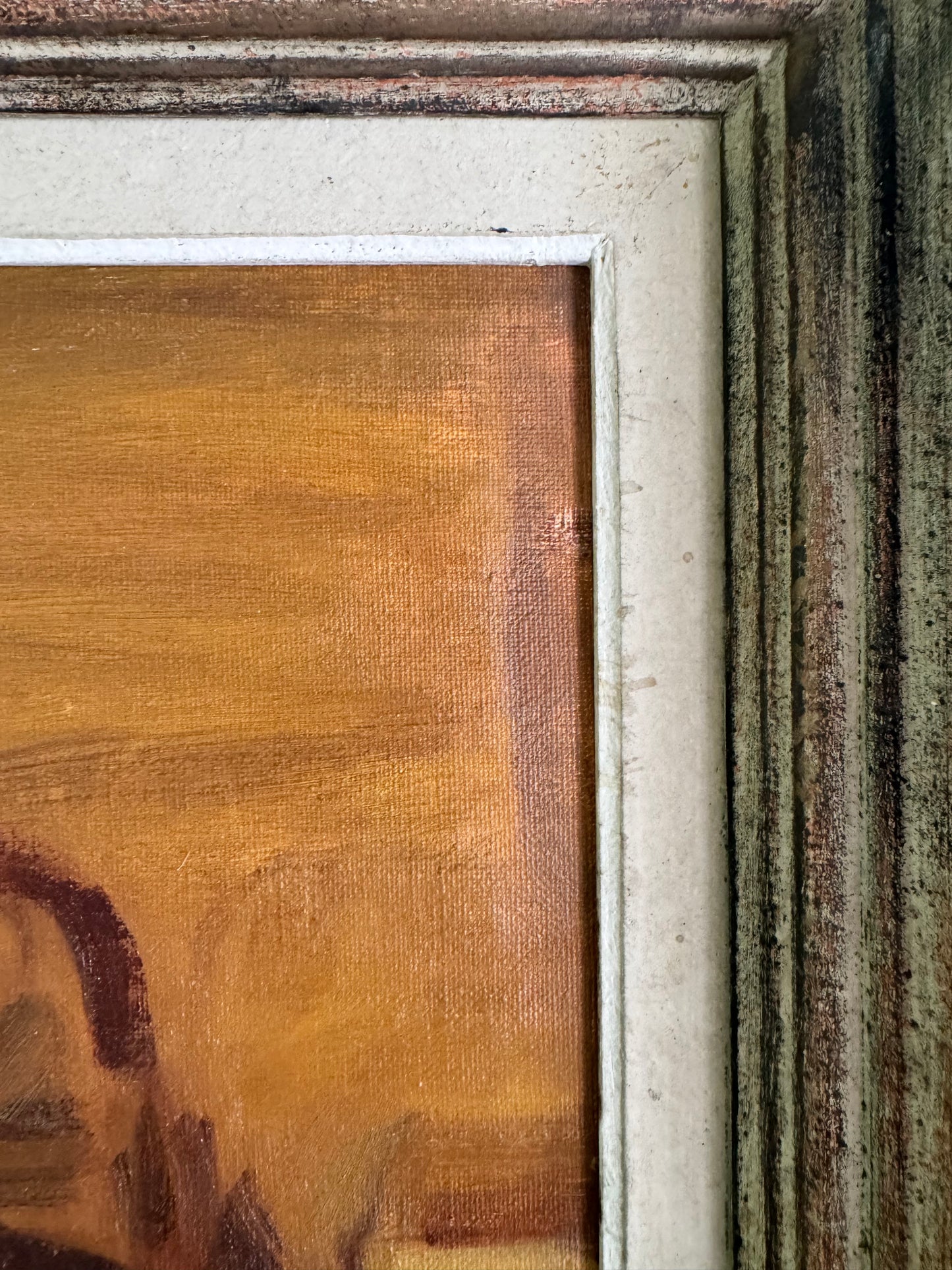Mid Century British Still Life Oil On Canvas Board