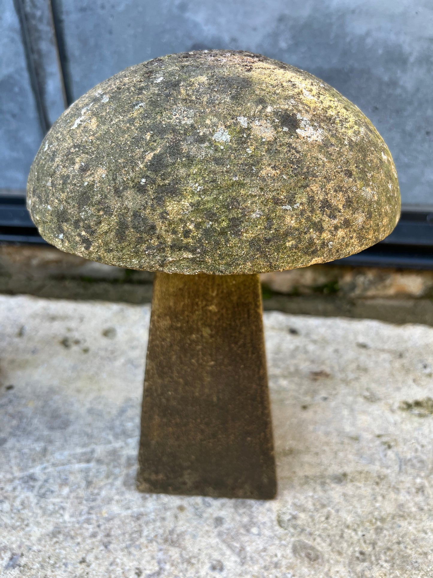 Pair of Vintage Sandstone Mushroom Sculptures