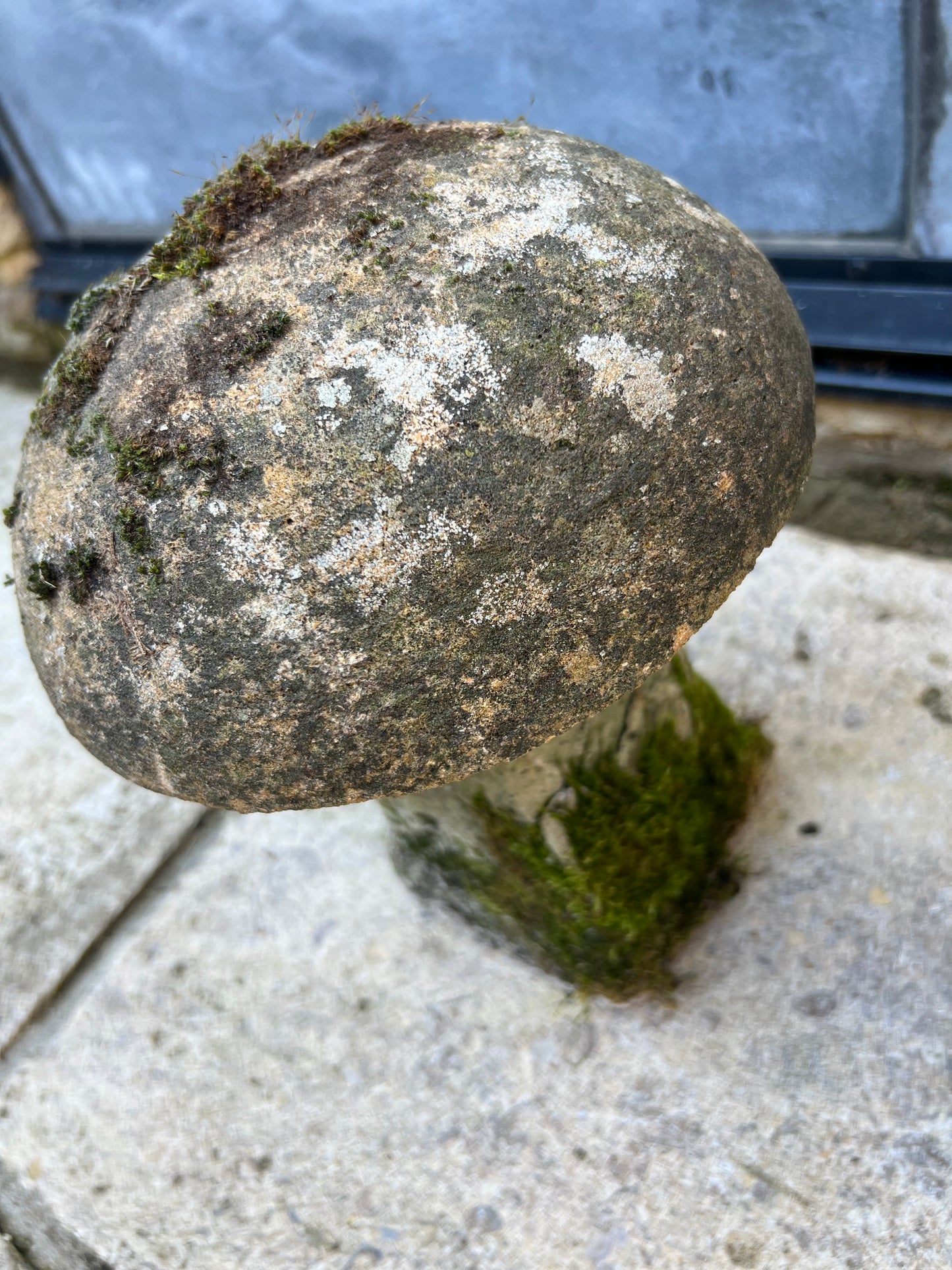 Pair of Vintage Sandstone Mushroom Sculptures