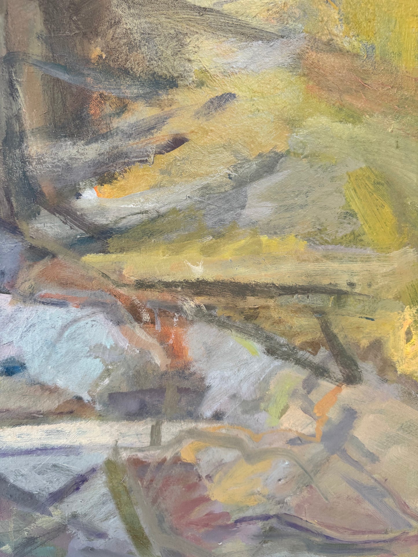 Stunning Large Mid Century Reclining Figure Oil On Canvas Framed