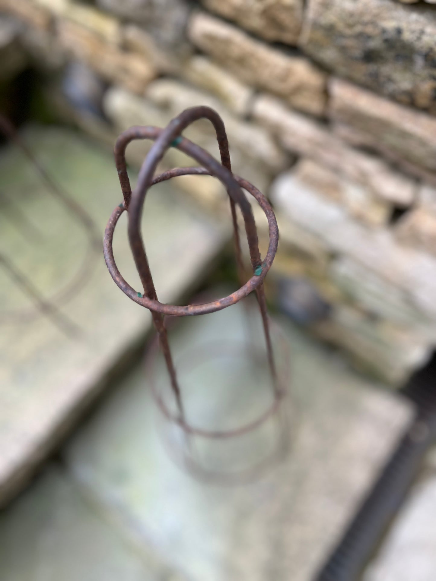 Pair Of Vintage Metal Small Plant Support Obelisks