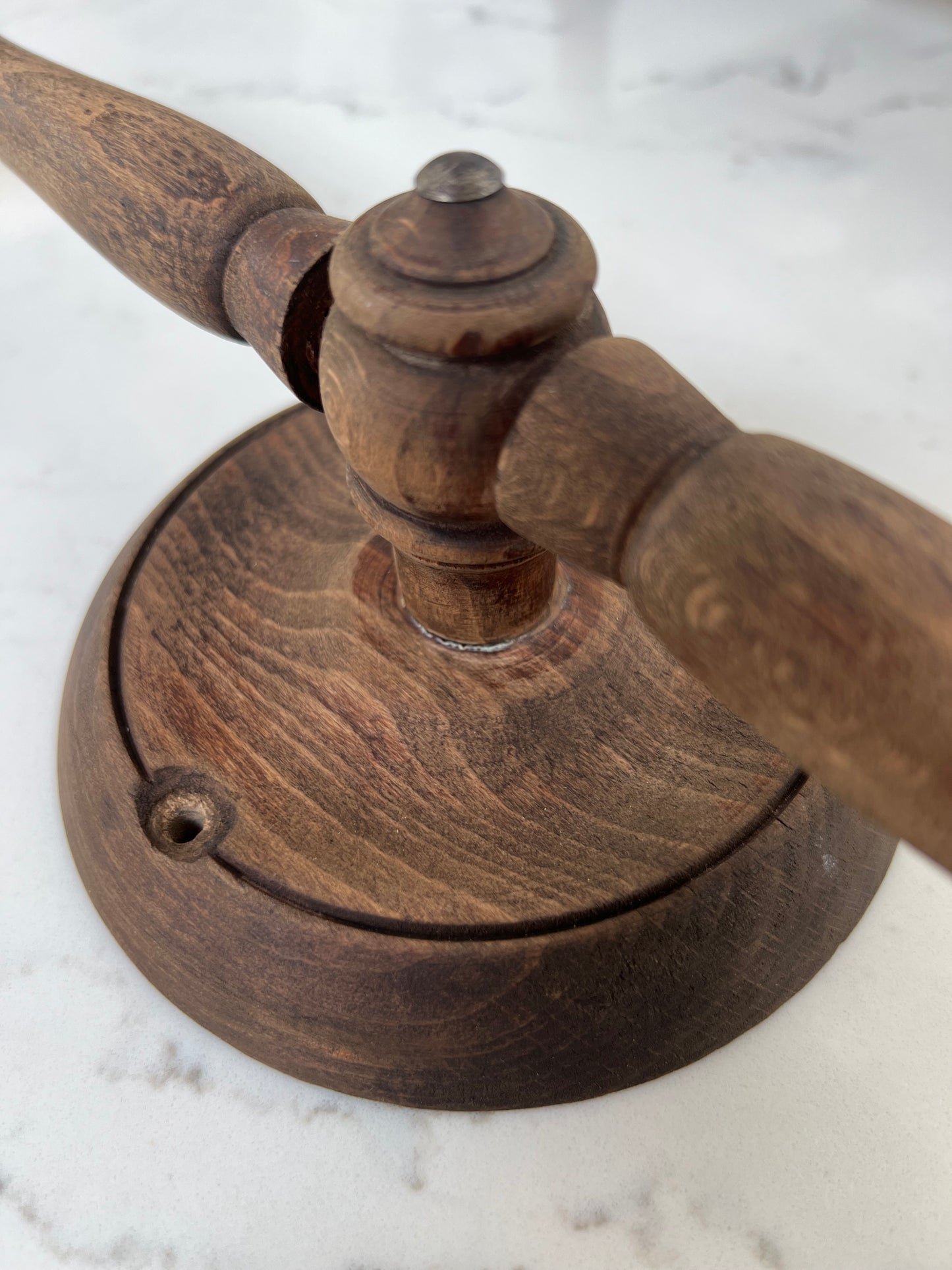 Vintage French Wooden Towel Holder