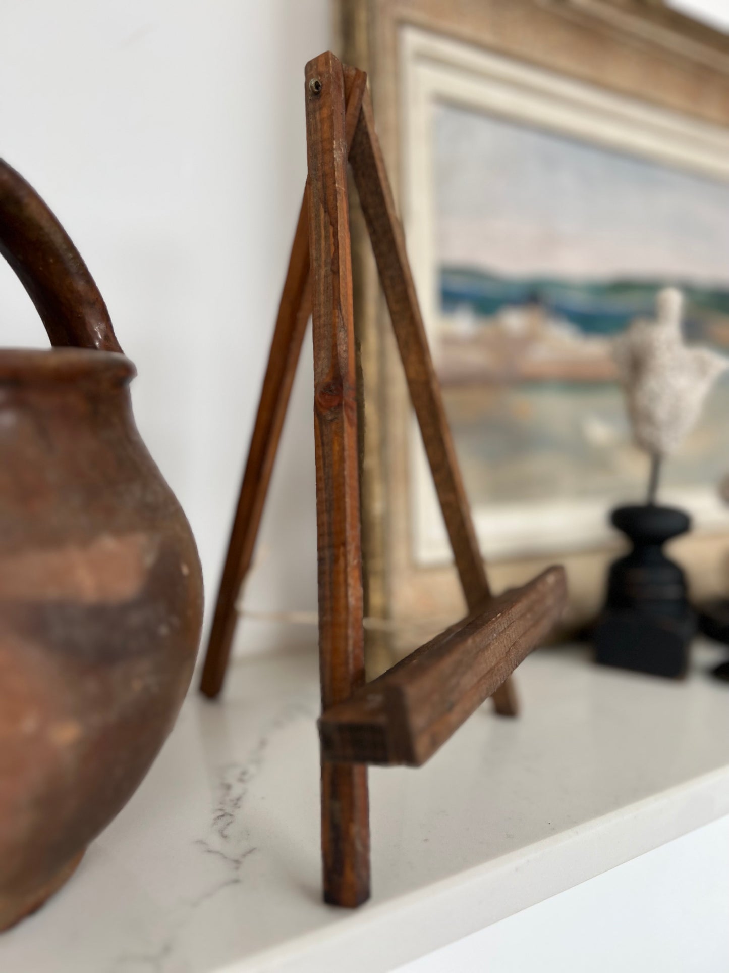 Tiny Vintage French Wooden Easel