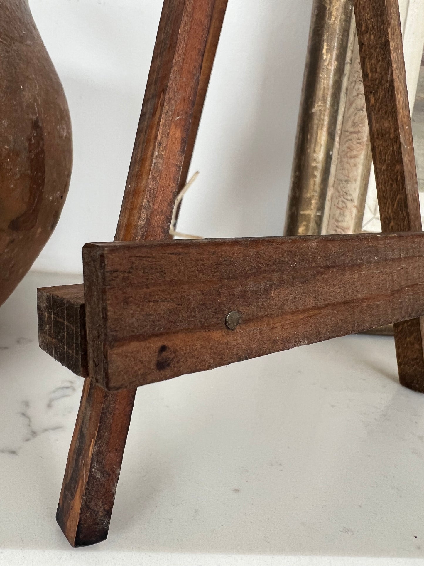 Tiny Vintage French Wooden Easel