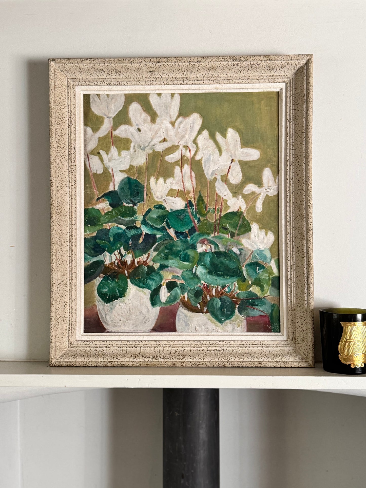 Vintage Mid Century Still Life 'Cyclamen' 