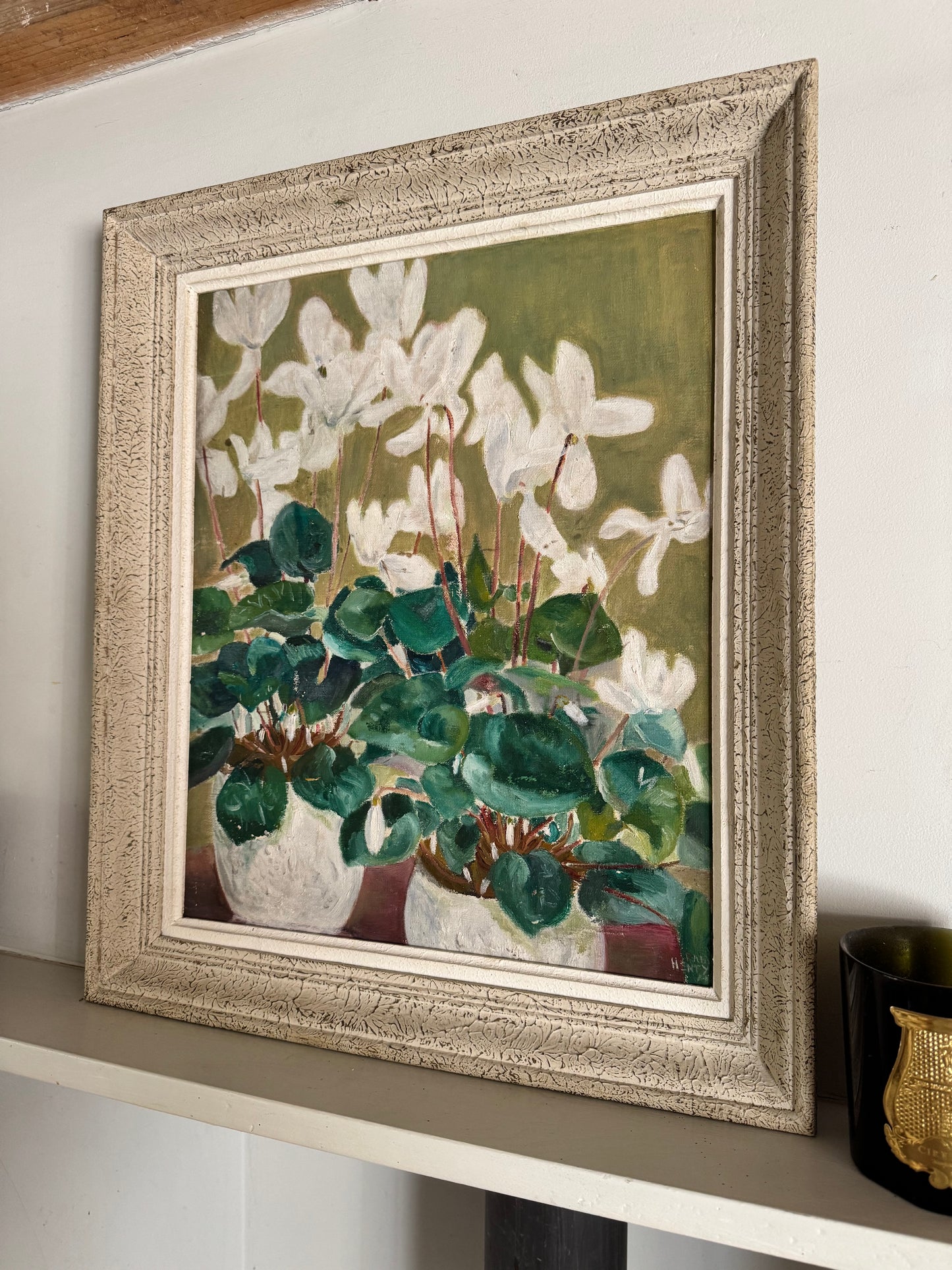 Vintage Mid Century Still Life 'Cyclamen'