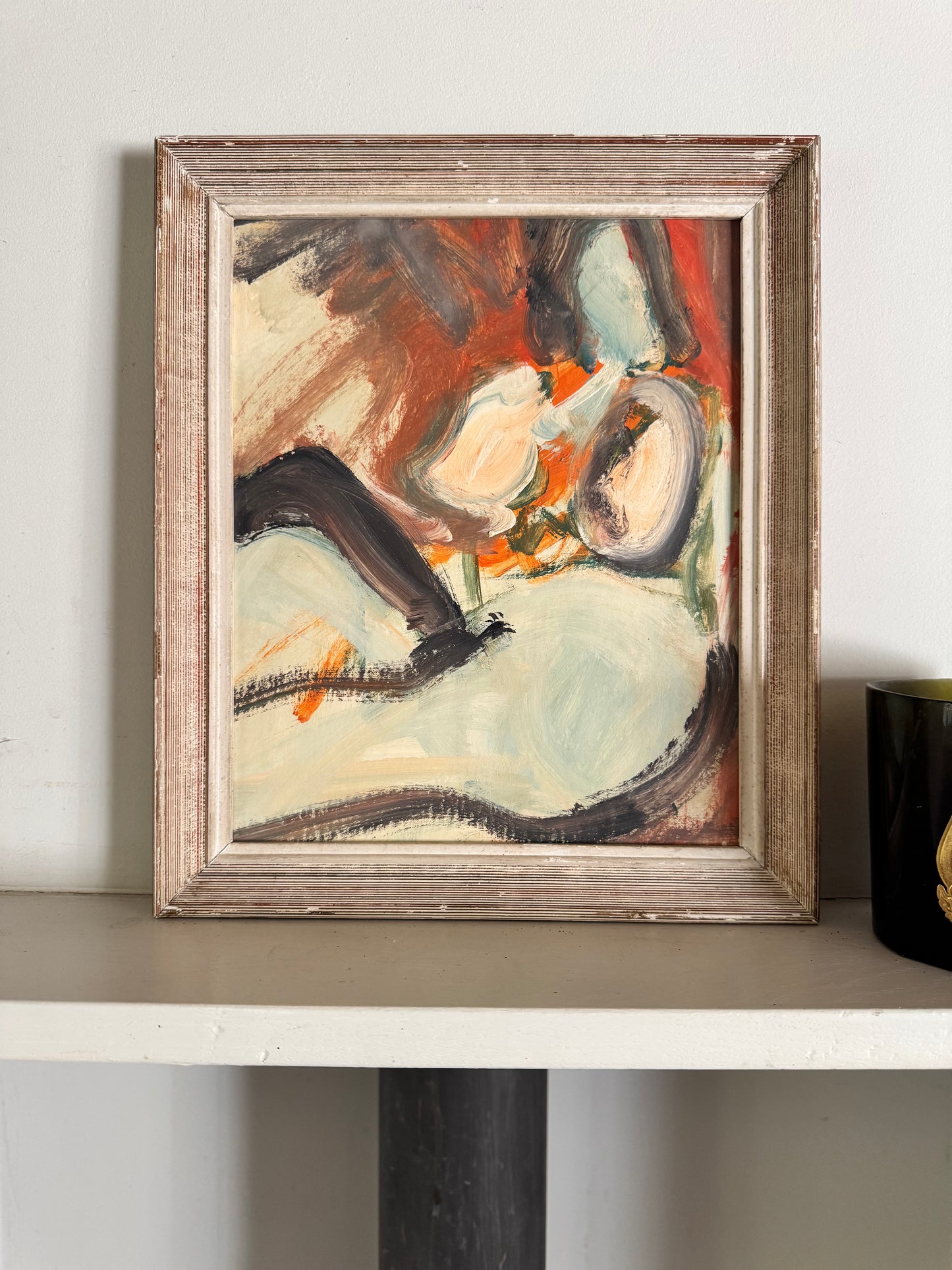 Vintage Mid Century Abstract Nude
