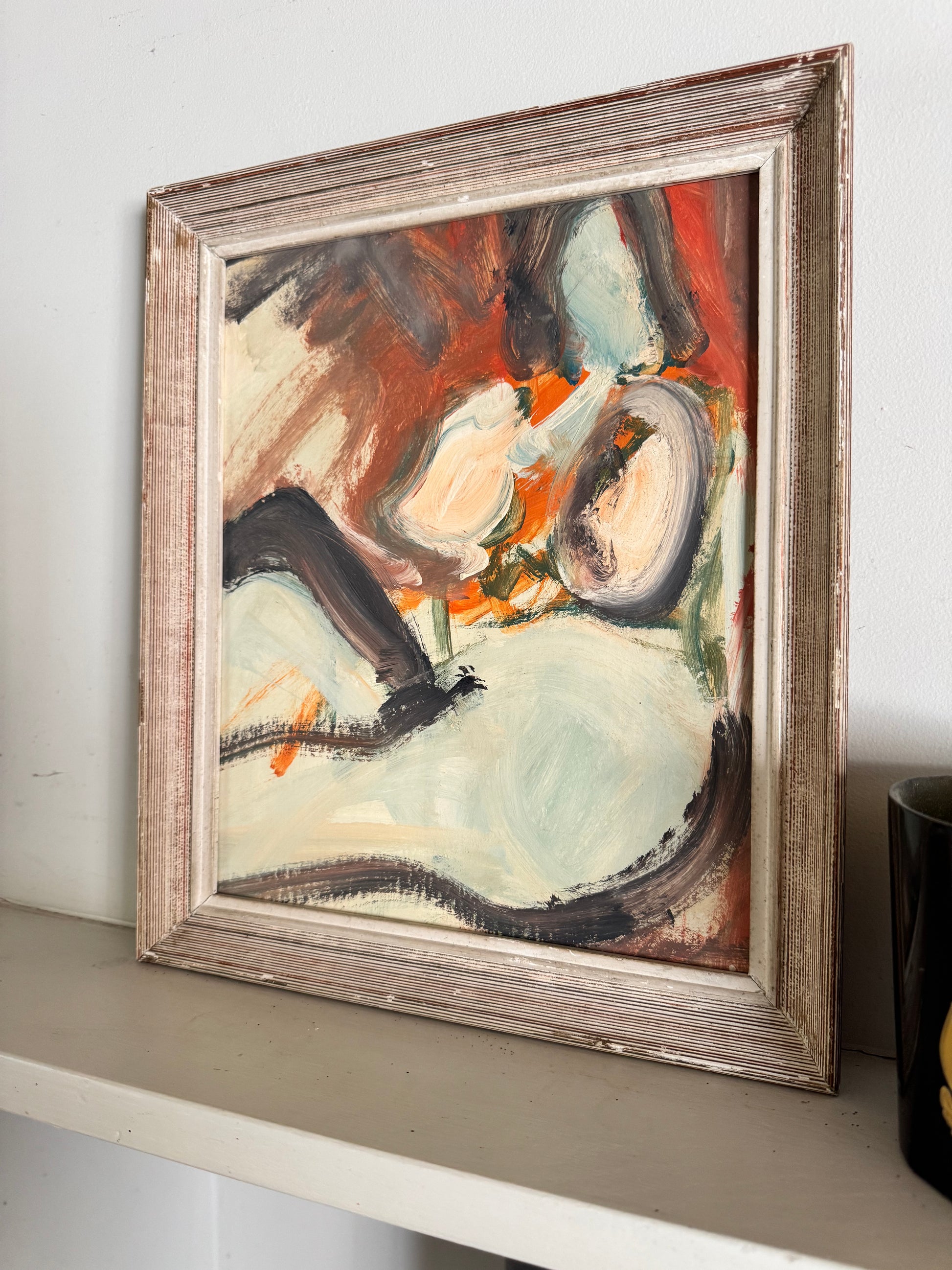 Vintage Mid Century Abstract Nude