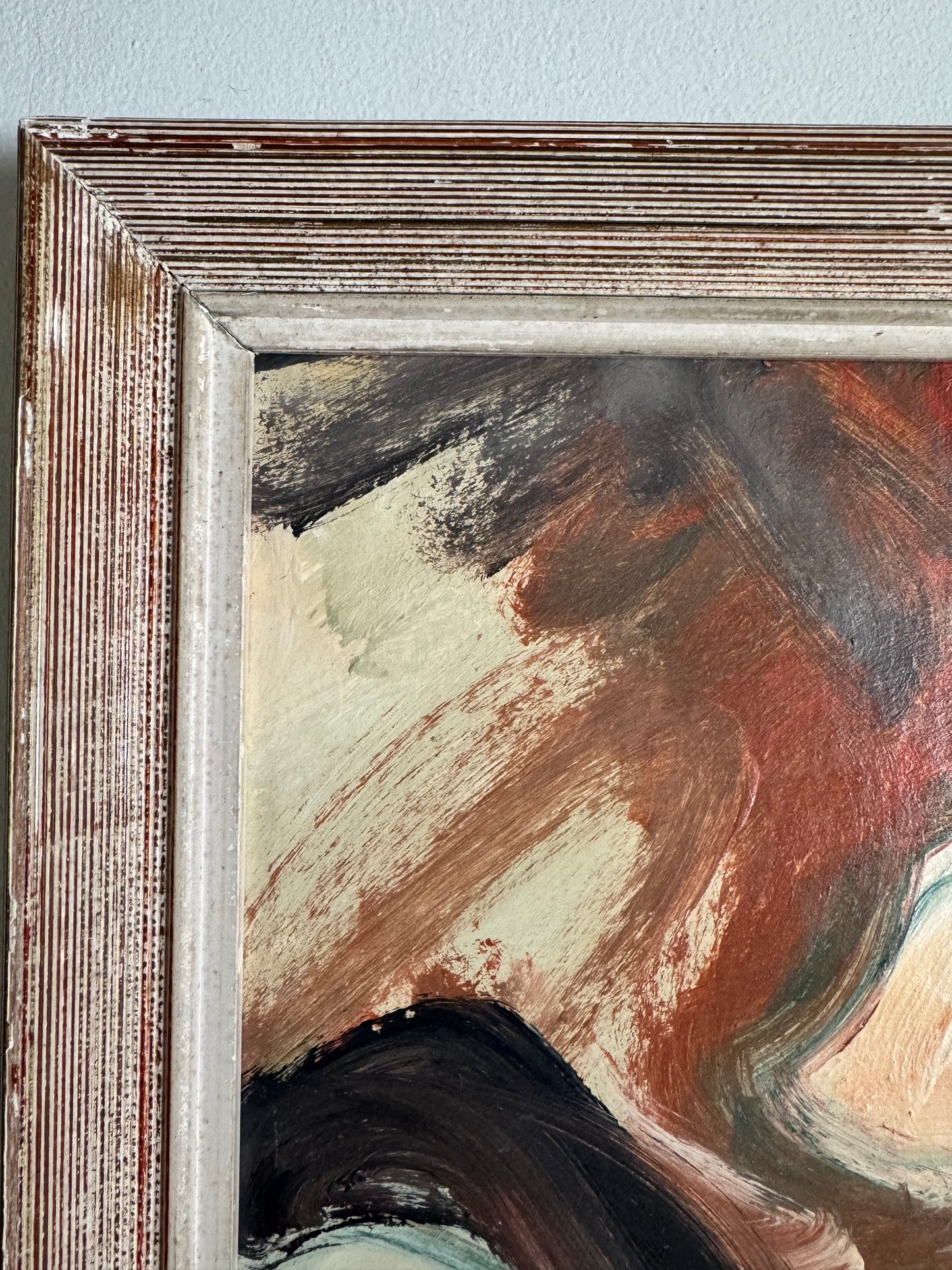 Vintage French Mid Century Abstract Nude