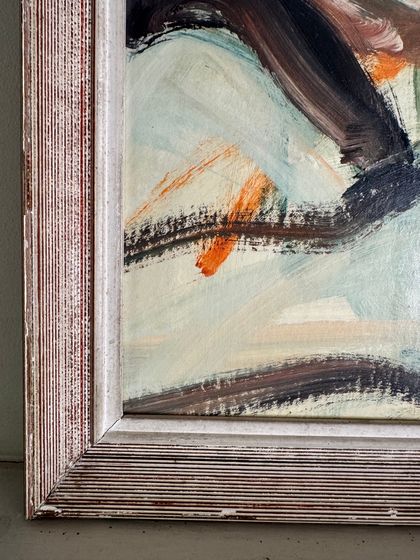 Vintage French Mid Century Abstract Nude