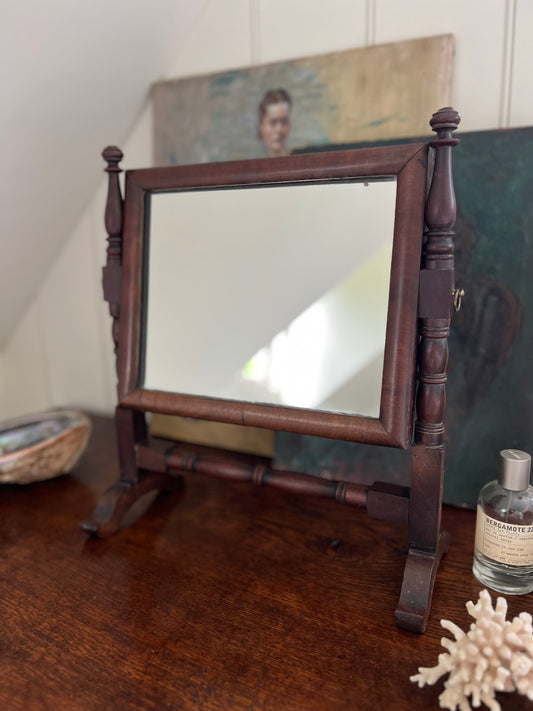 Antique Wooden Swing Table Mirror