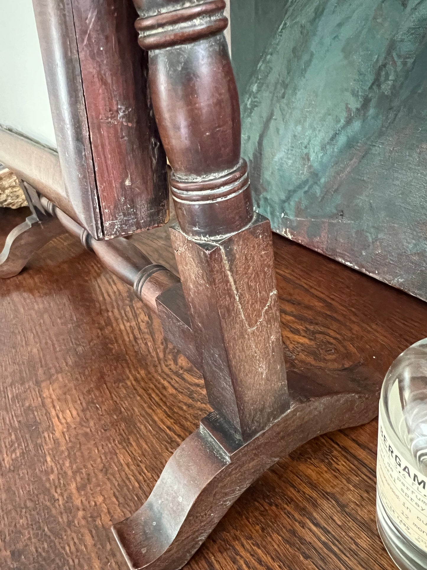 Antique Wooden Swing Table Mirror