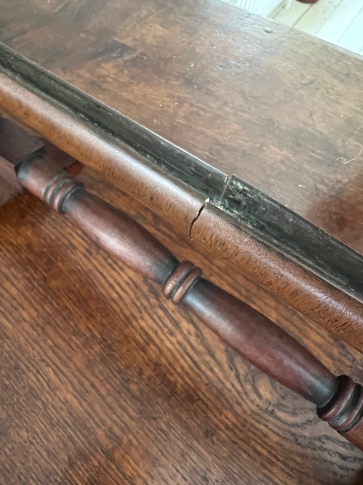 Antique Wooden Swing Table Mirror