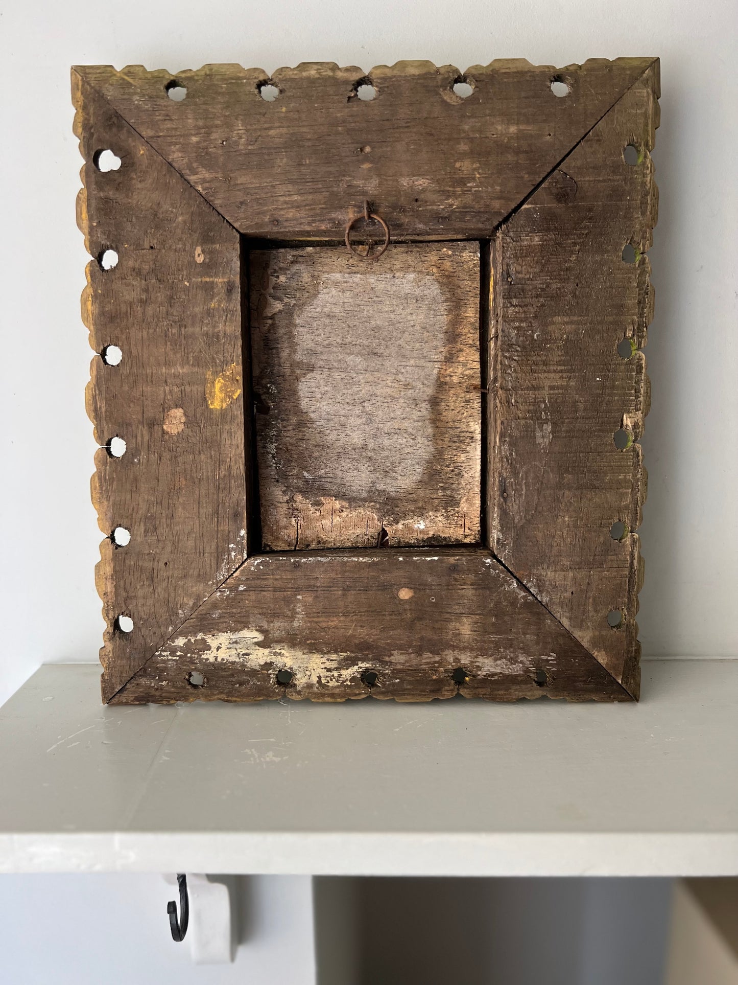 Rustic Vintage Wooden Mirror