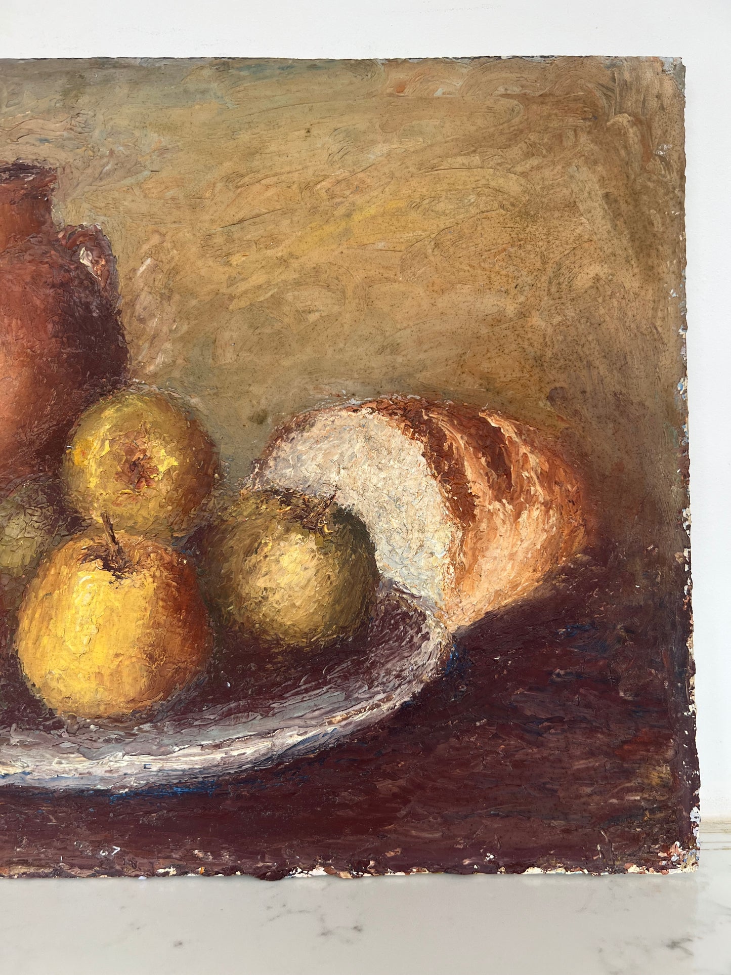 Vintage Still Life Oil On Board