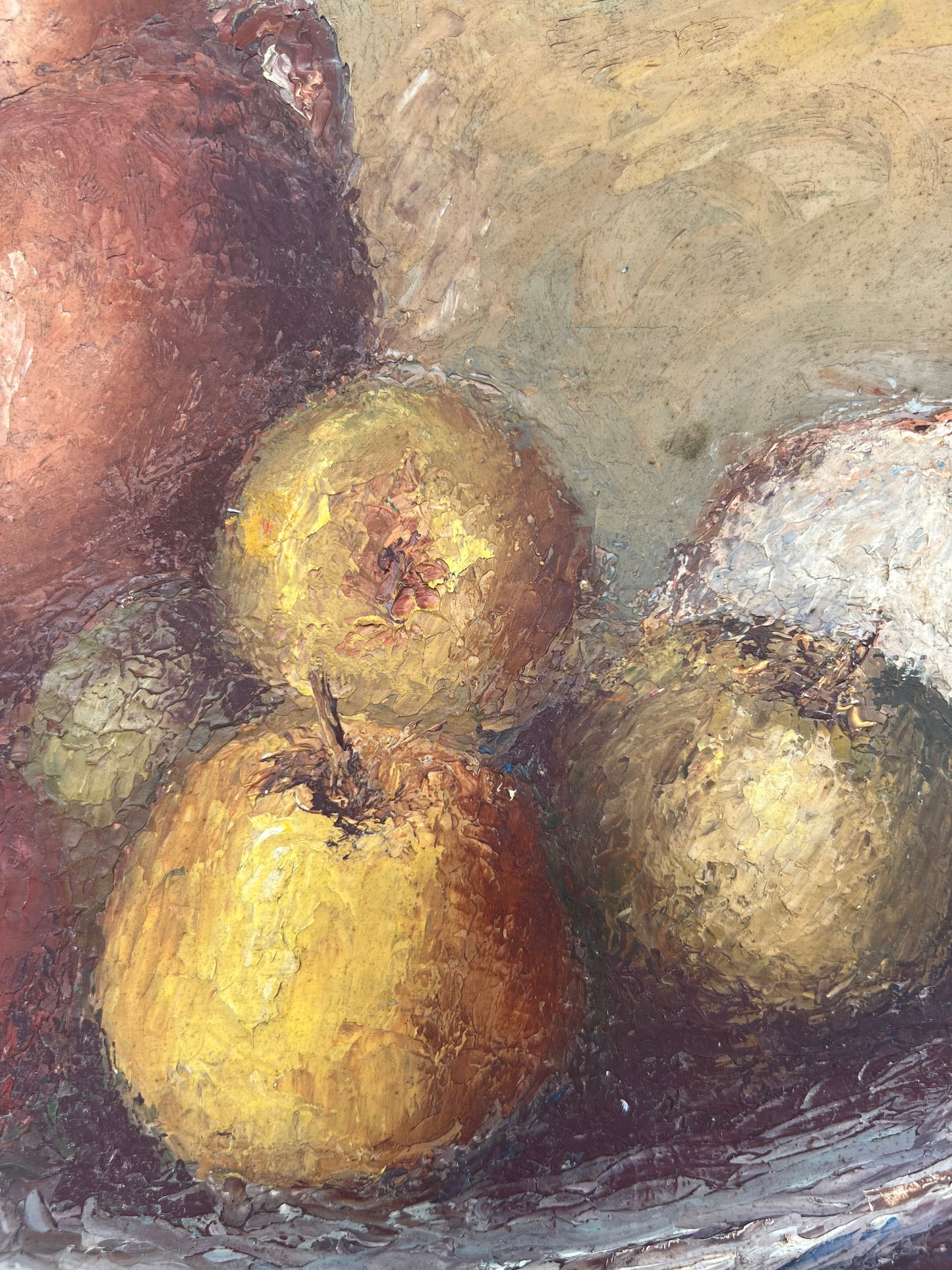 Vintage Still Life Oil On Board