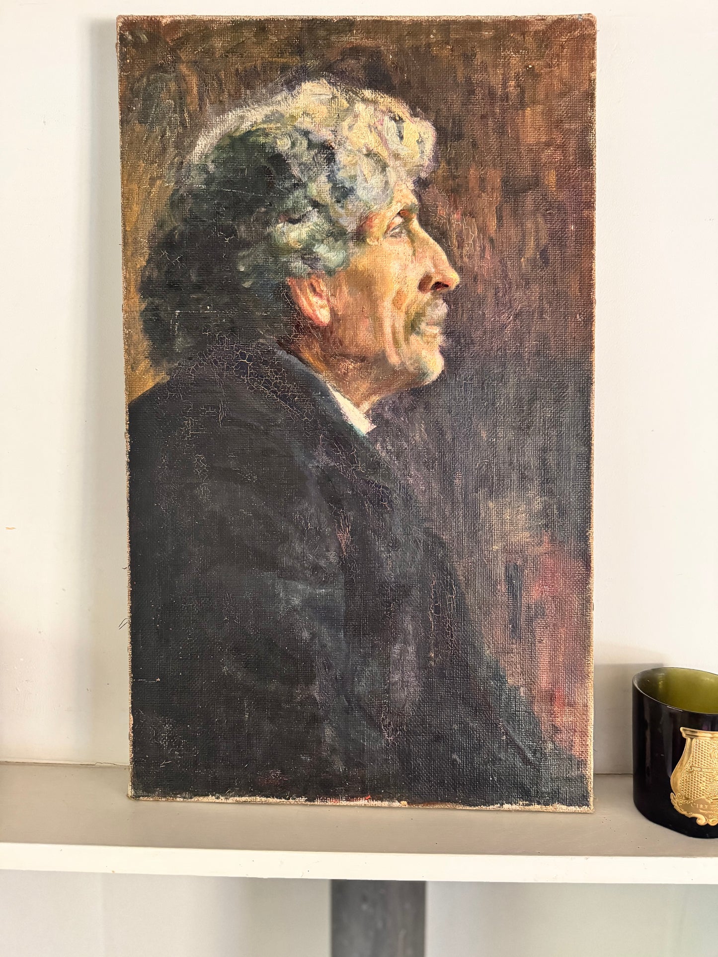 Male Portrait 'Philippe' Oil On Canvas