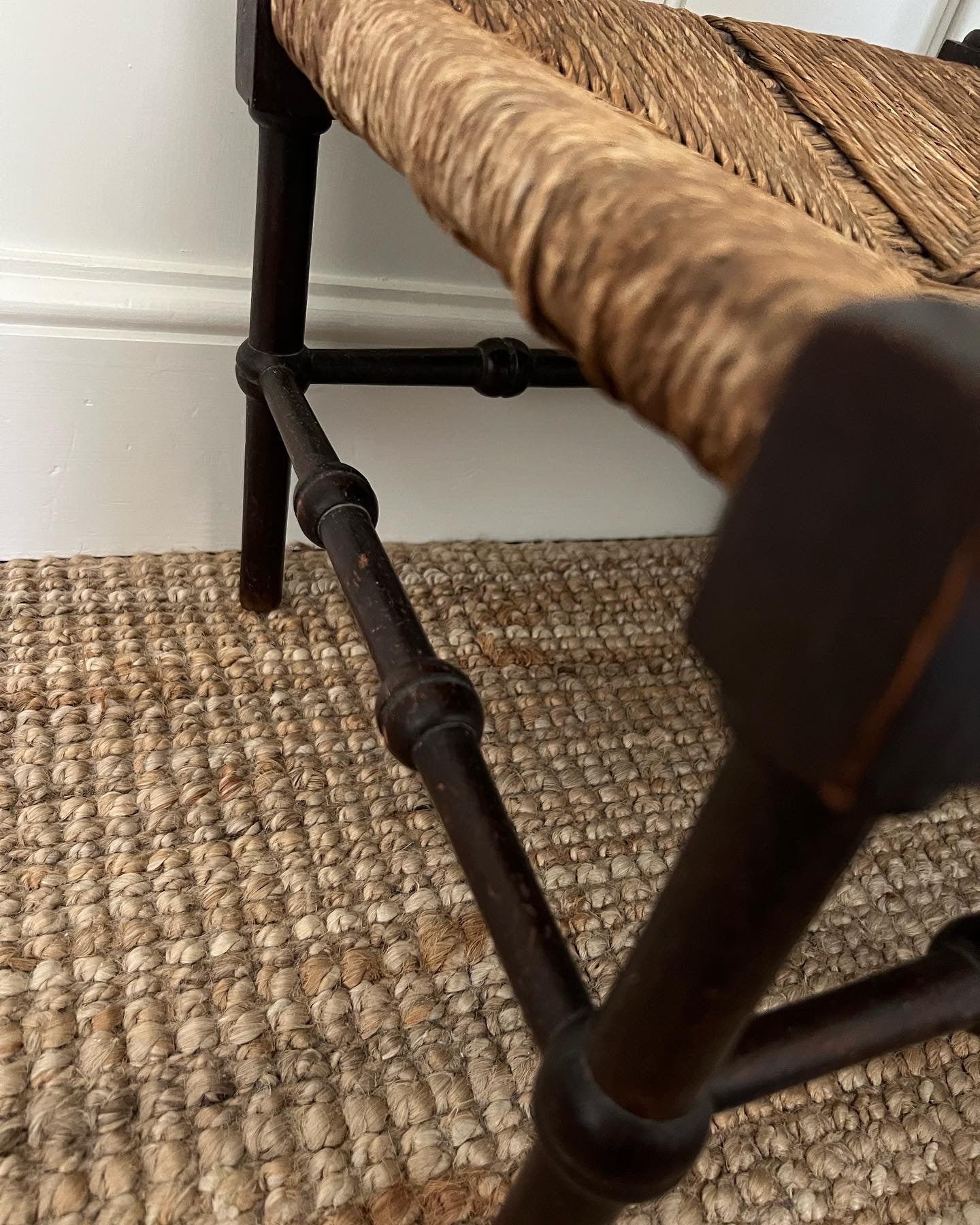 Adorable Antique Children's Bobbin Corner Chair