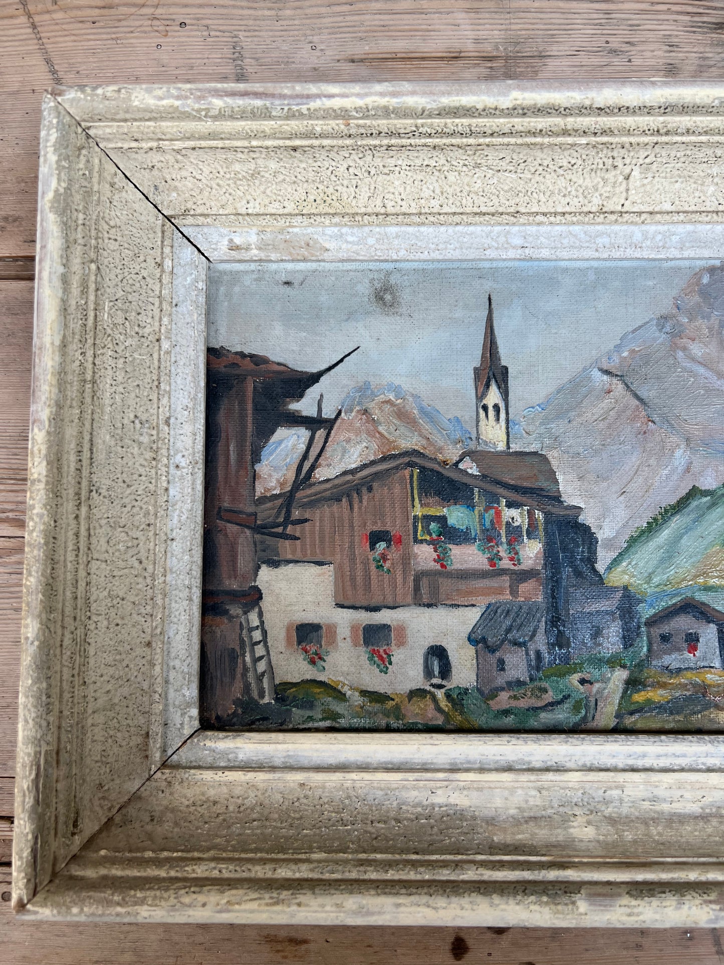 Vintage French Landscape Oil On Canvas