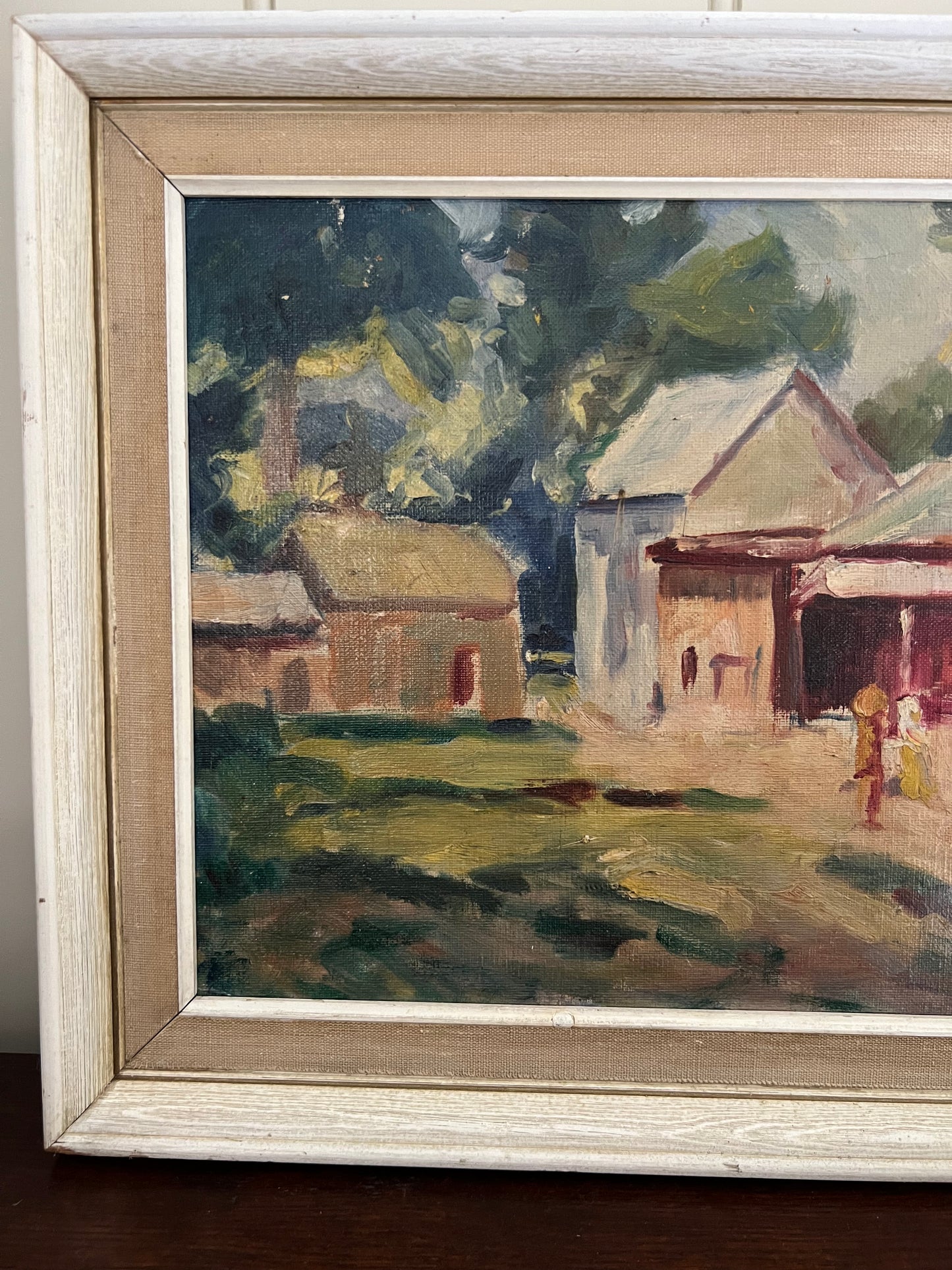 Mid Century Oil On Board