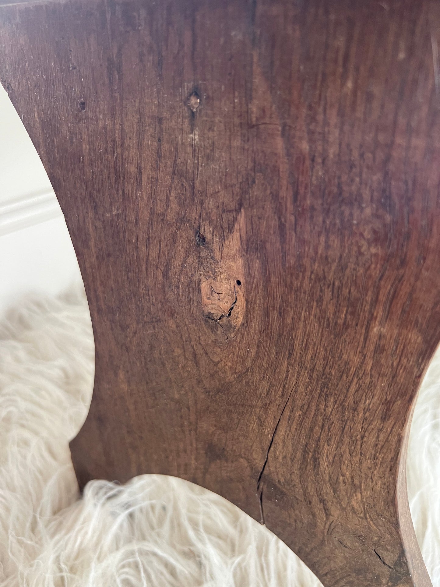 Vintage French Oak Stool