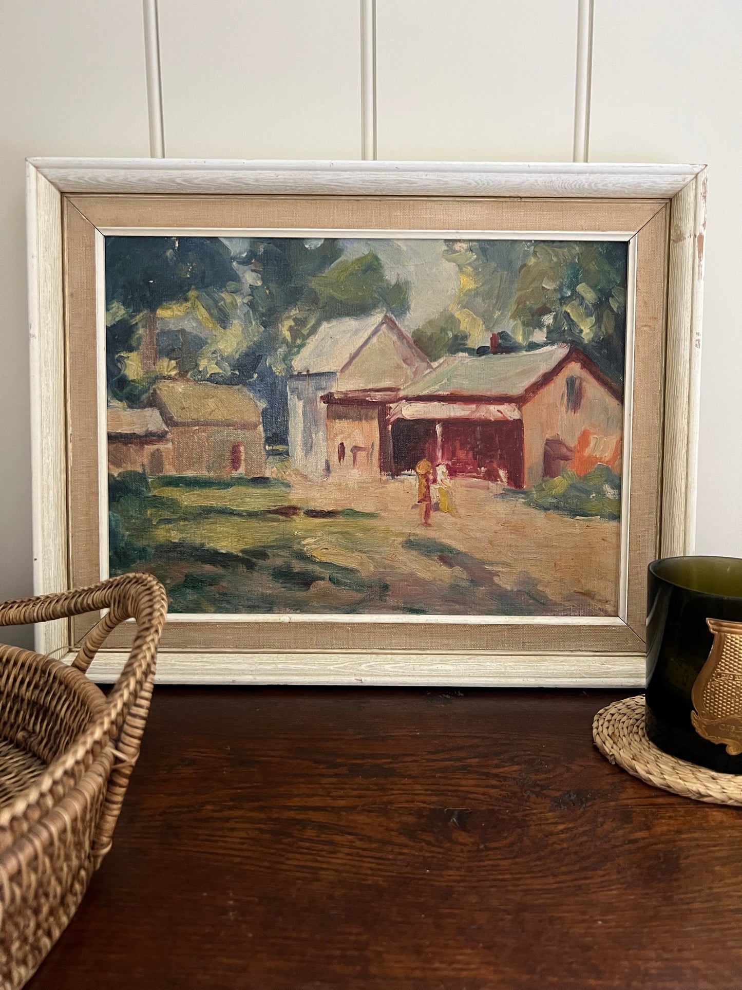 Mid Century Oil On Board