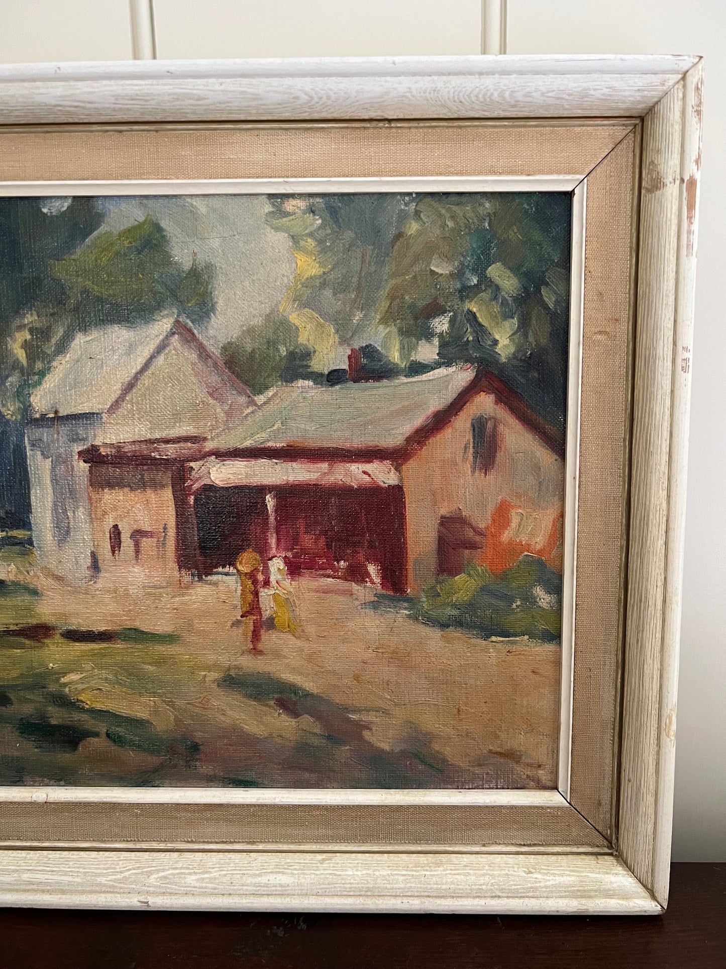 Mid Century Oil On Board