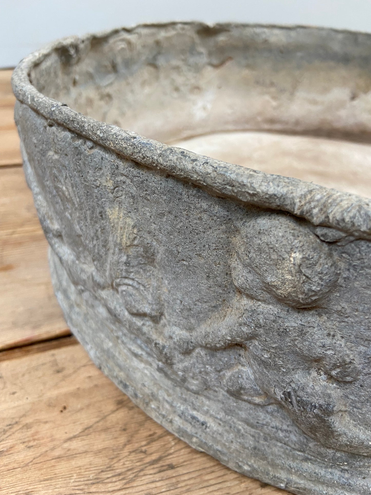 Antique Handmade Lead Planter