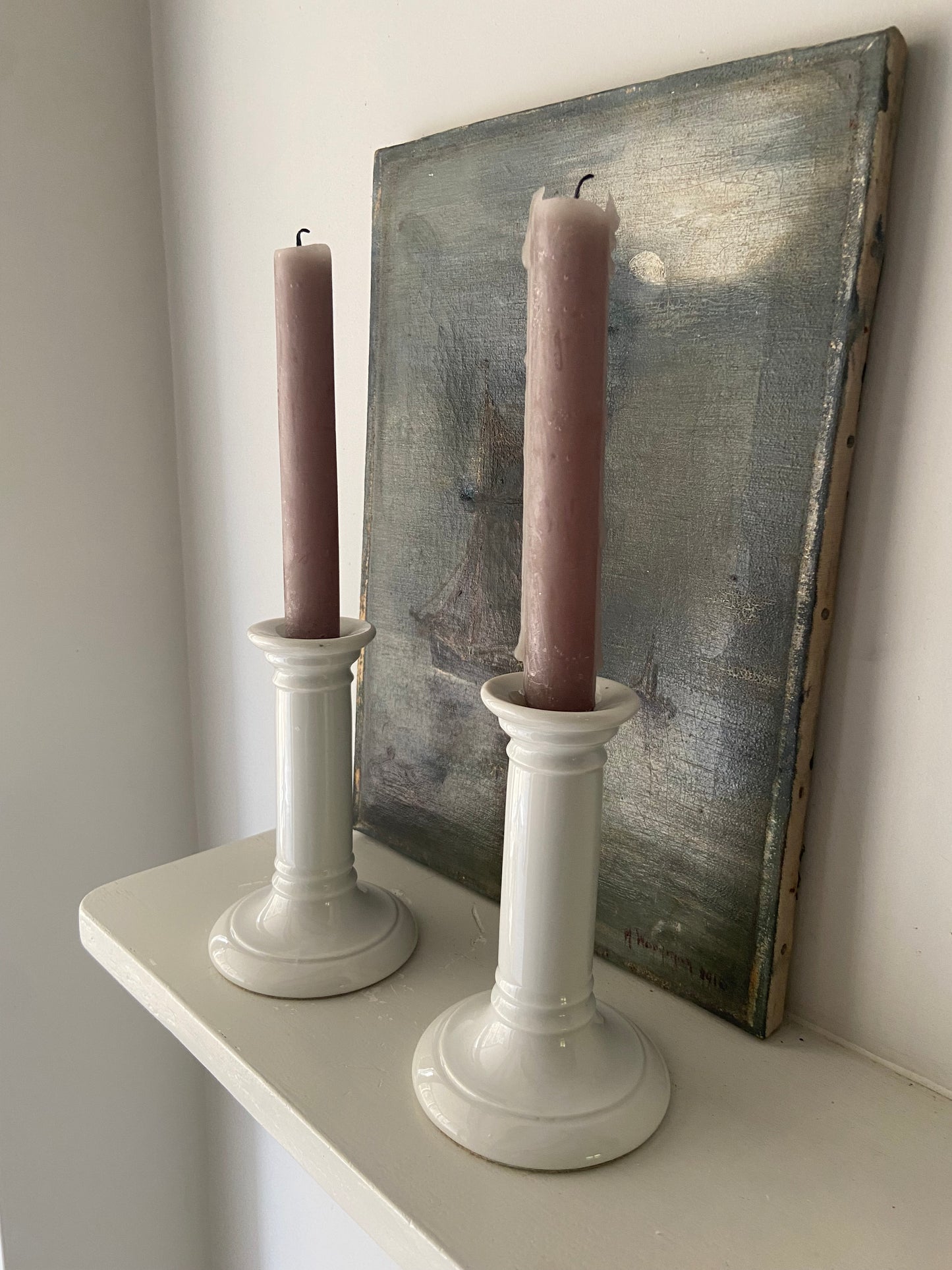 Classic Vintage Ceramic Candlesticks