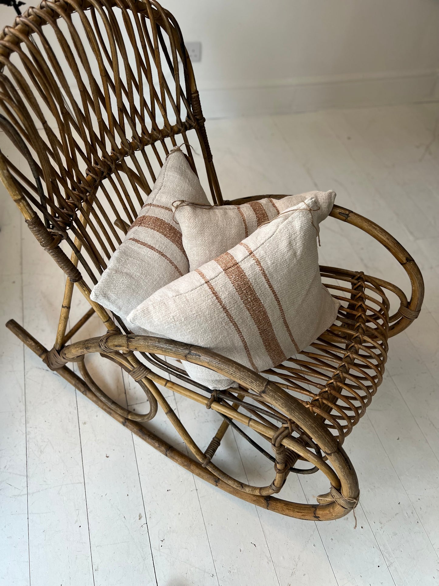 Vintage Bamboo Rocking Chair