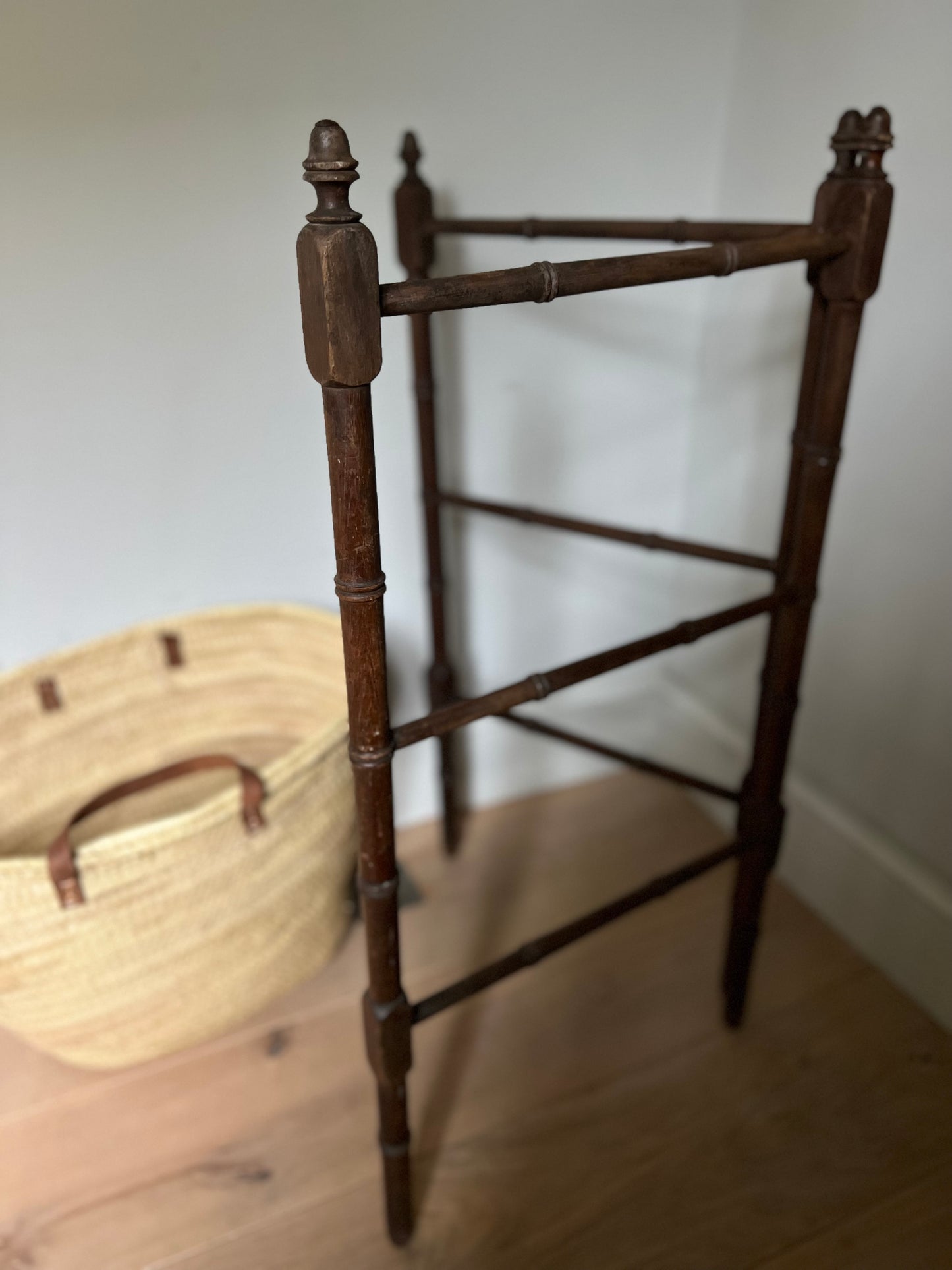 Vintage French Faux Bamboo Clothes Airer / Dryer